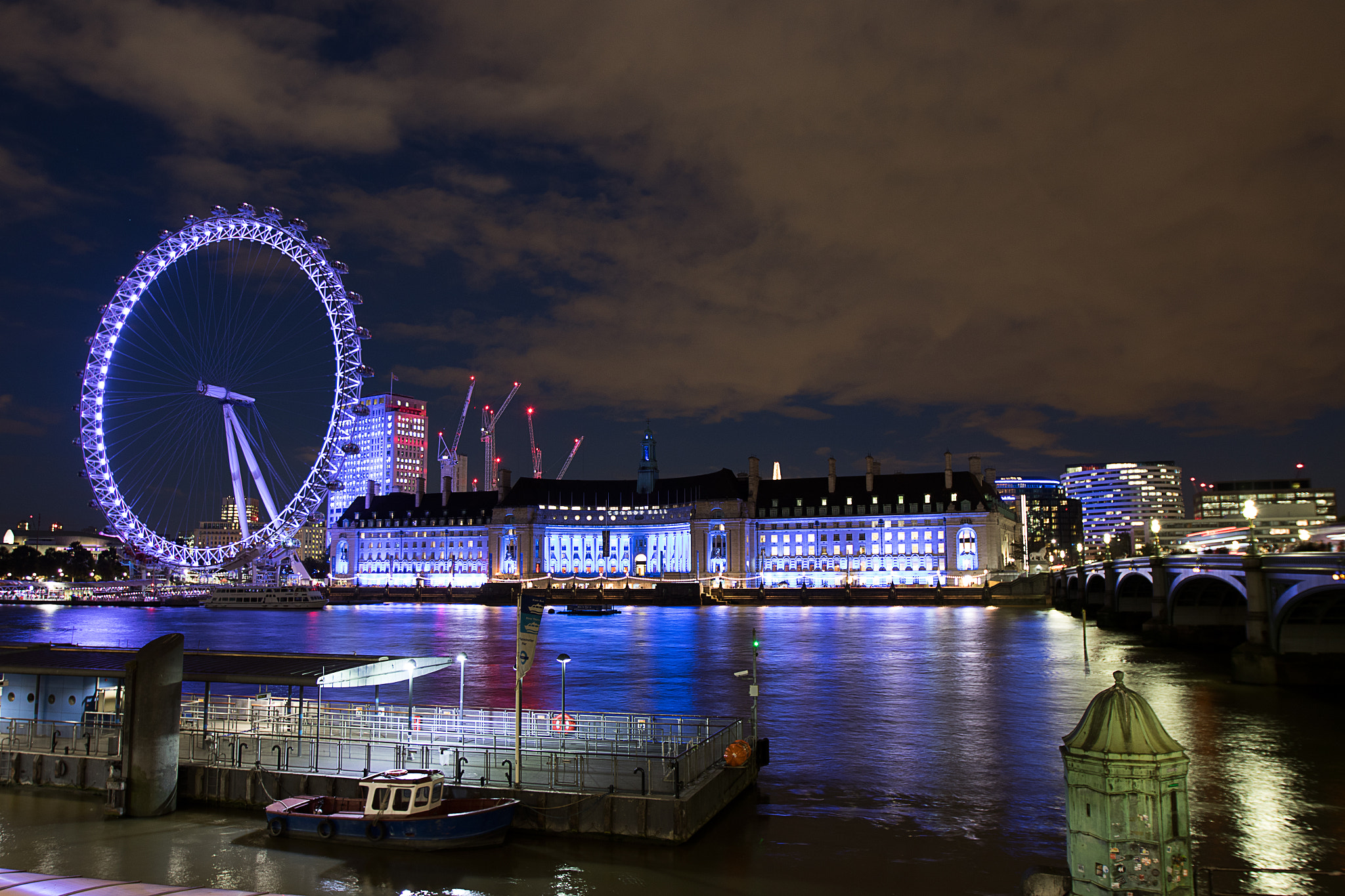 Canon EOS 7D Mark II sample photo. London eye at night photography