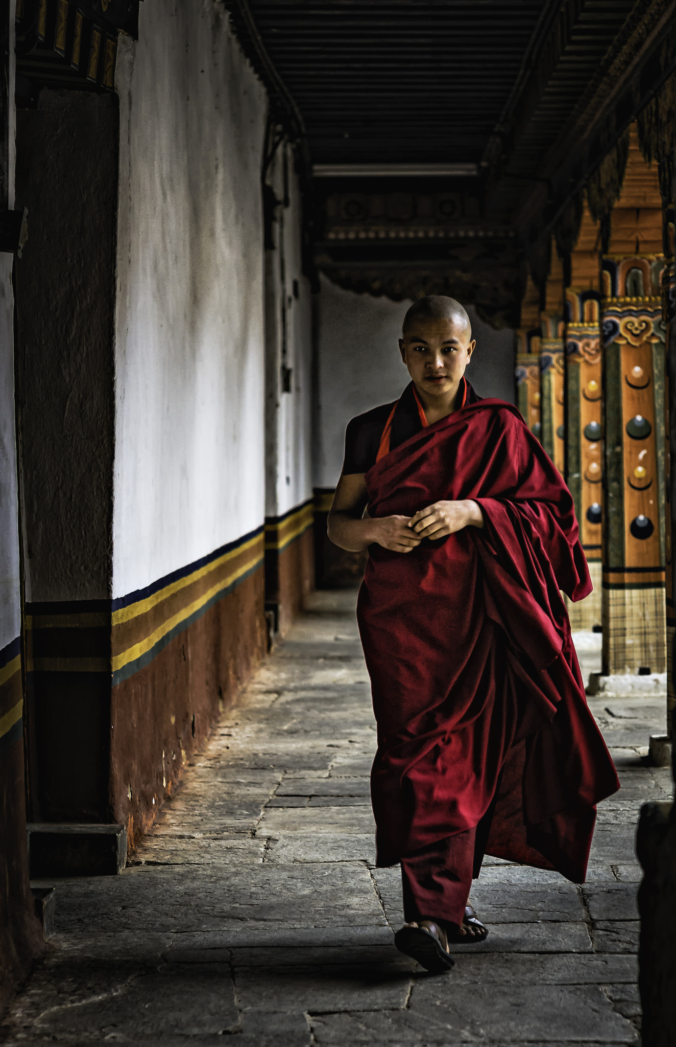 Nikon D4 sample photo. Young buddhist monk photography