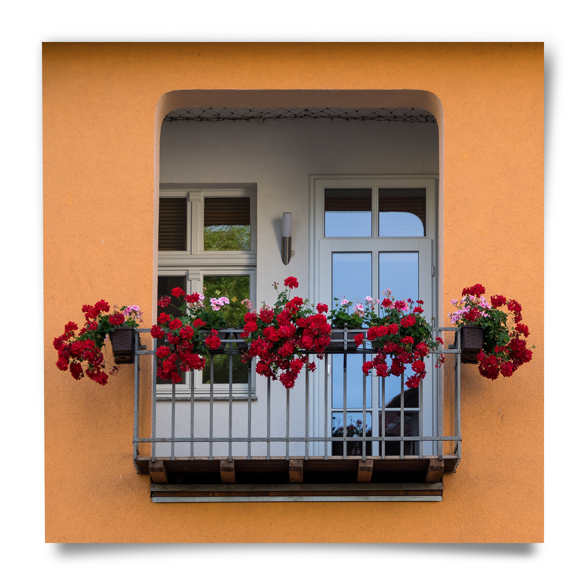 Pentax K-3 sample photo. Facade design windows orange photography