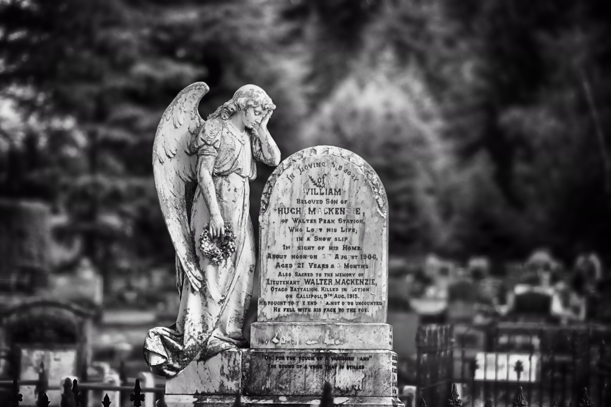 Nikon D5200 + Nikon AF-S Nikkor 85mm F1.4G sample photo. Queenstown cemetary photography