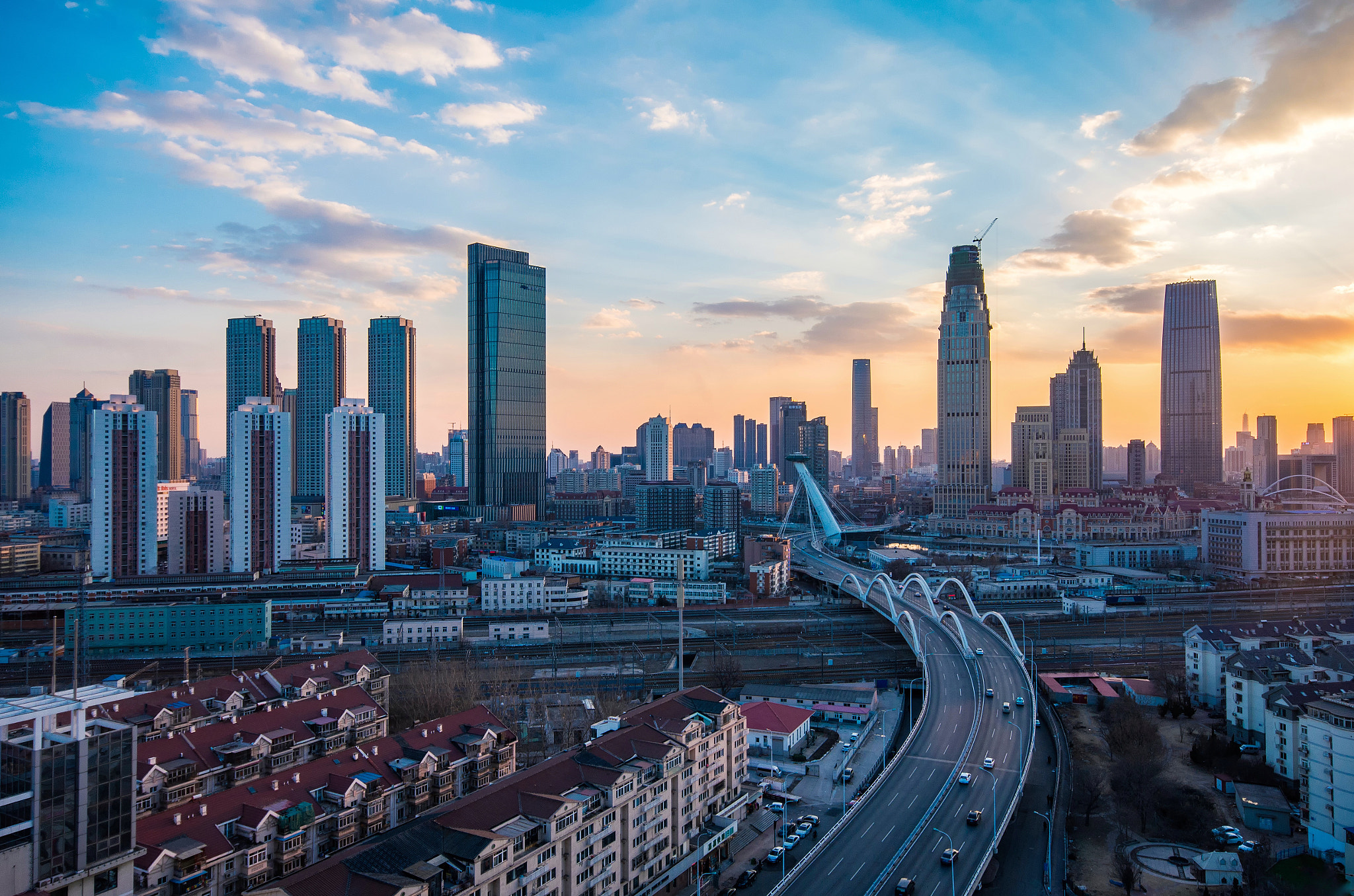 Pentax K-5 II + Sigma AF 10-20mm F4-5.6 EX DC sample photo. Tianjin sunset photography