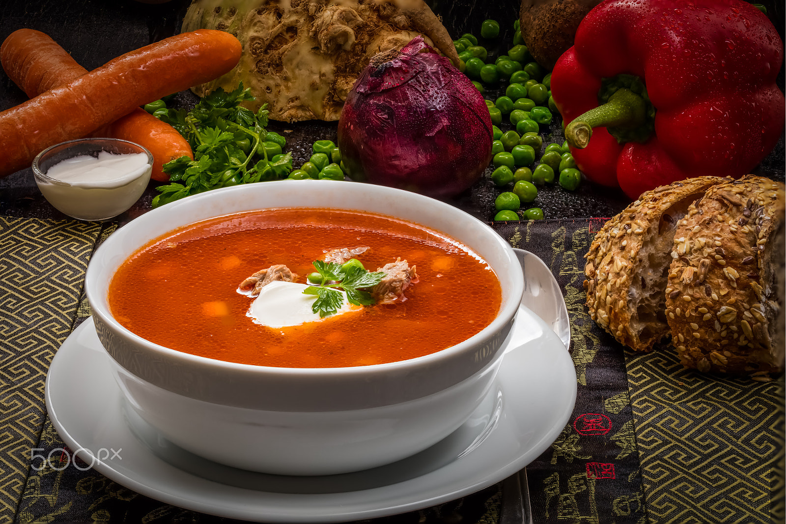 Canon EF 100mm F2.8L Macro IS USM sample photo. Vegetables soup photography