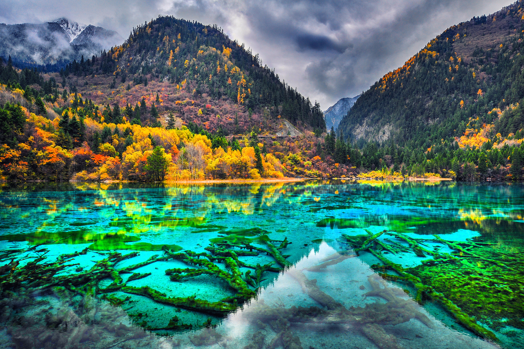 Nikon D700 + Nikon AF-S Nikkor 18-35mm F3.5-4.5G ED sample photo. Amazing view of jiuzhaigou valley national park photography