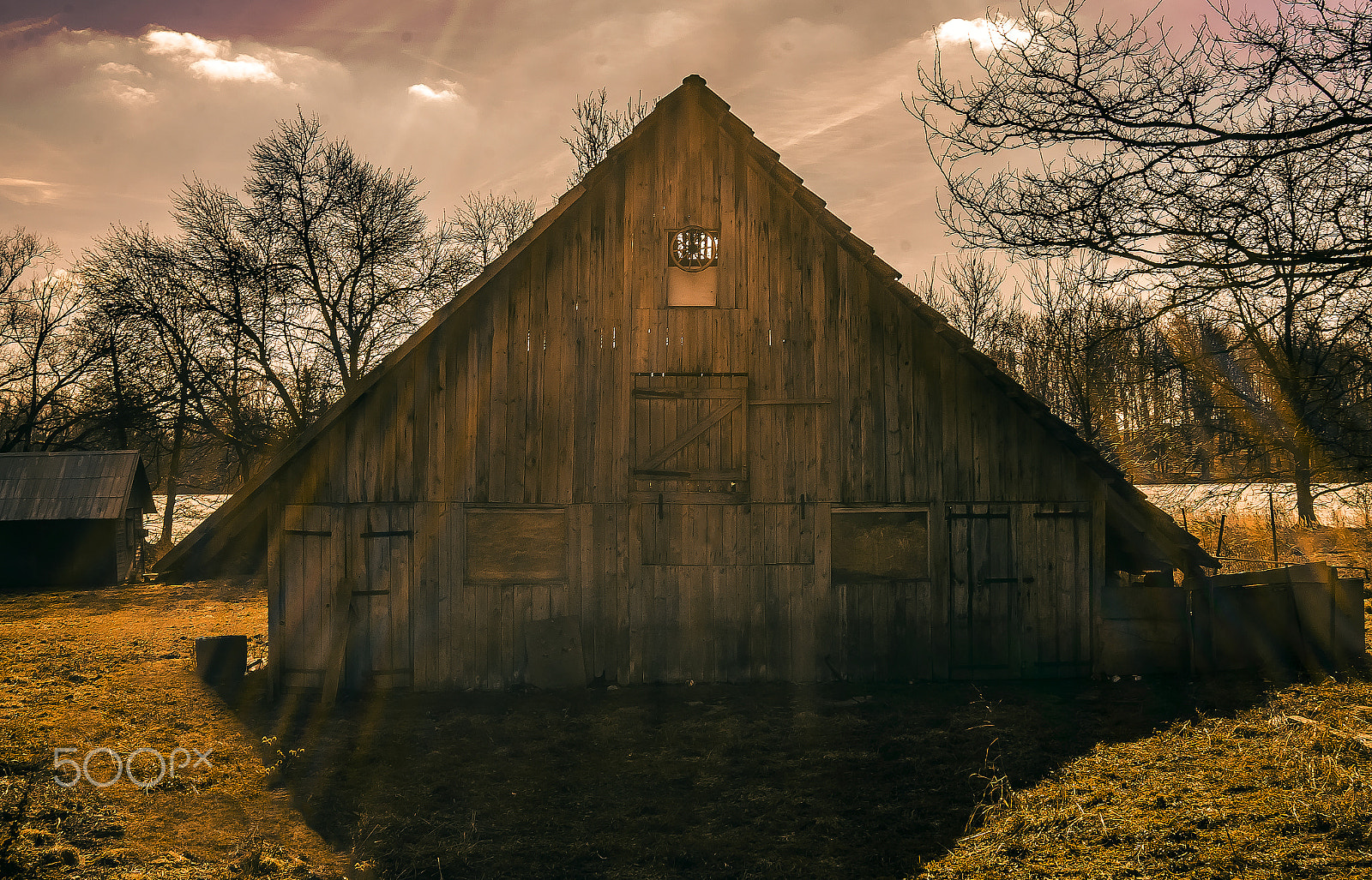 Sony Alpha a5000 (ILCE 5000) + Sigma 30mm F2.8 EX DN sample photo. An old abandoned cottage on remote moorland in czech republic photography