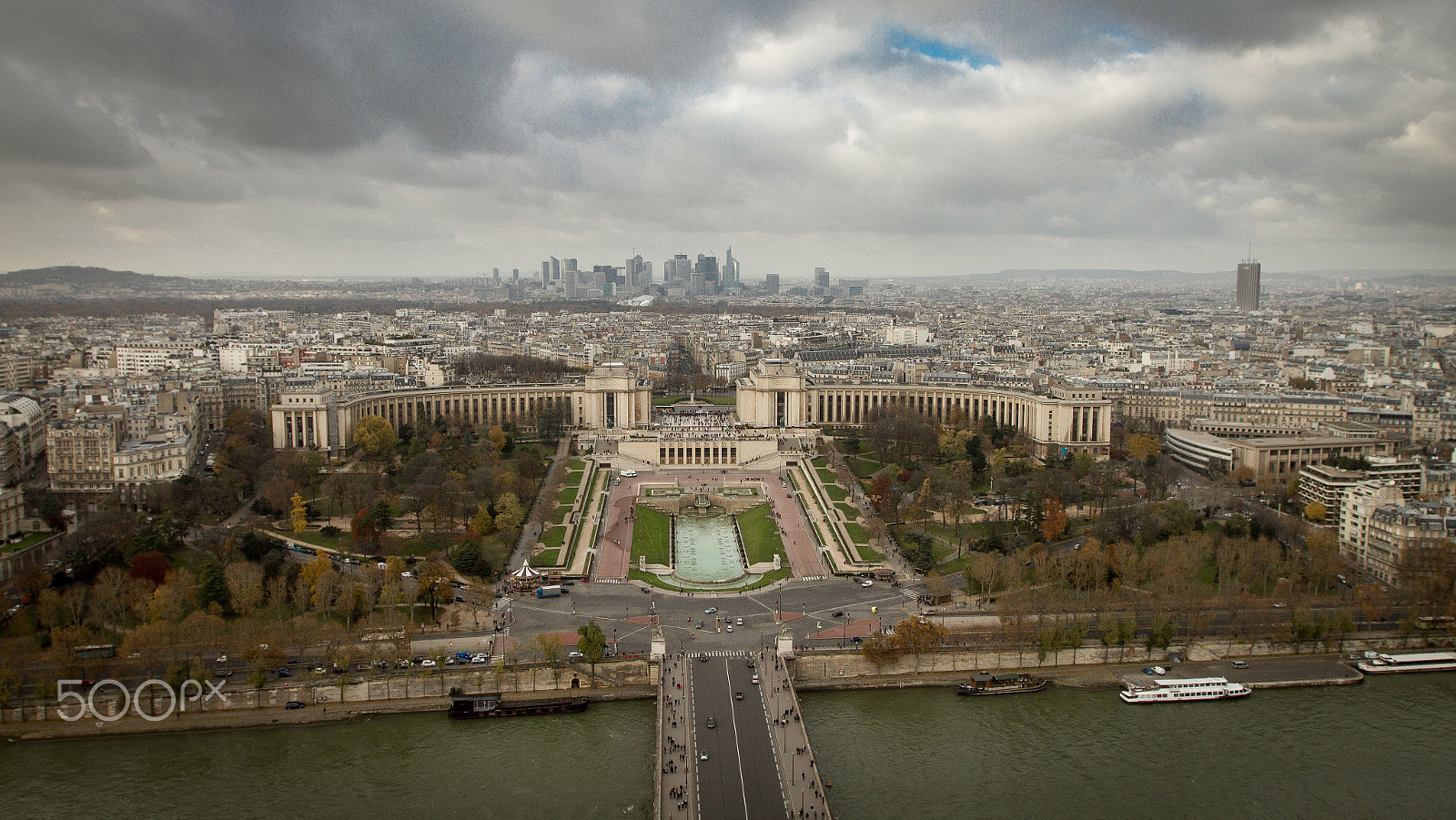 Canon EF 16-35mm F2.8L II USM sample photo. Cloudy paris from eiffel tower photography