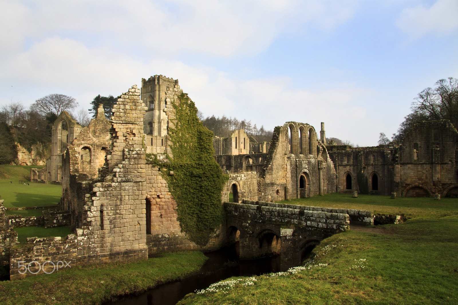 Canon EF-S 17-85mm F4-5.6 IS USM sample photo. Fountains abbey in winter photography