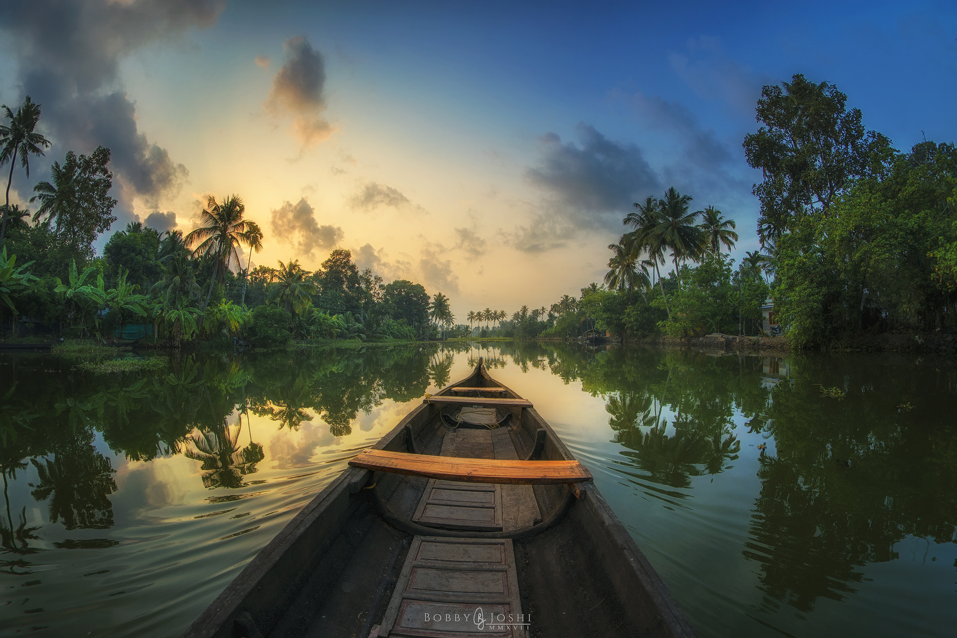 Nikon D810 + Samyang 8mm F3.5 Aspherical IF MC Fisheye sample photo. A serene morning in the backwaters of kerala photography