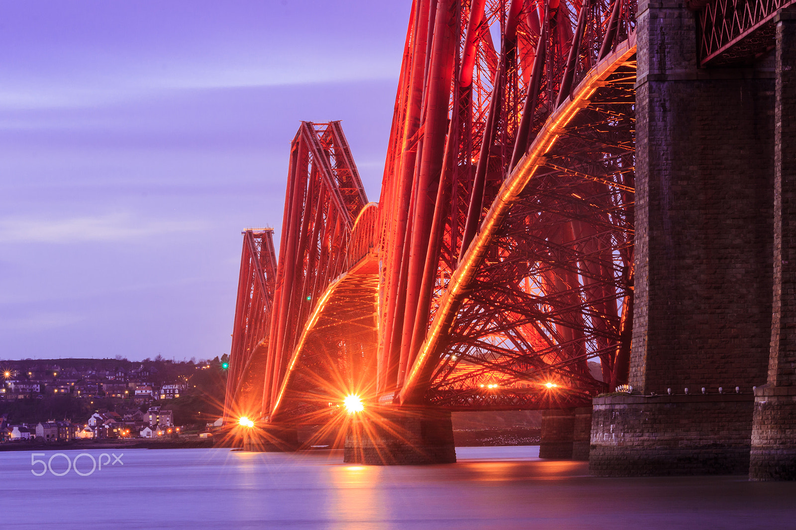 Canon EF-S 55-250mm F4-5.6 IS STM sample photo. Forth rail bridge at dusk photography