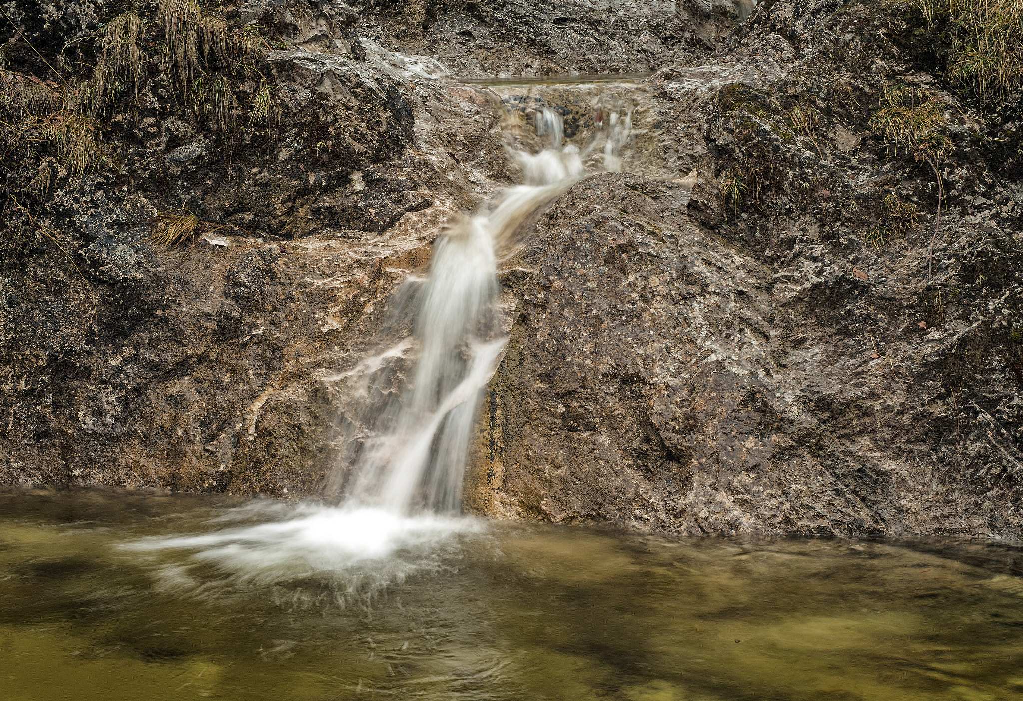 Nikon D800 + Sigma 50mm F1.4 DG HSM Art sample photo. Small waterfall at the wiestal lake photography
