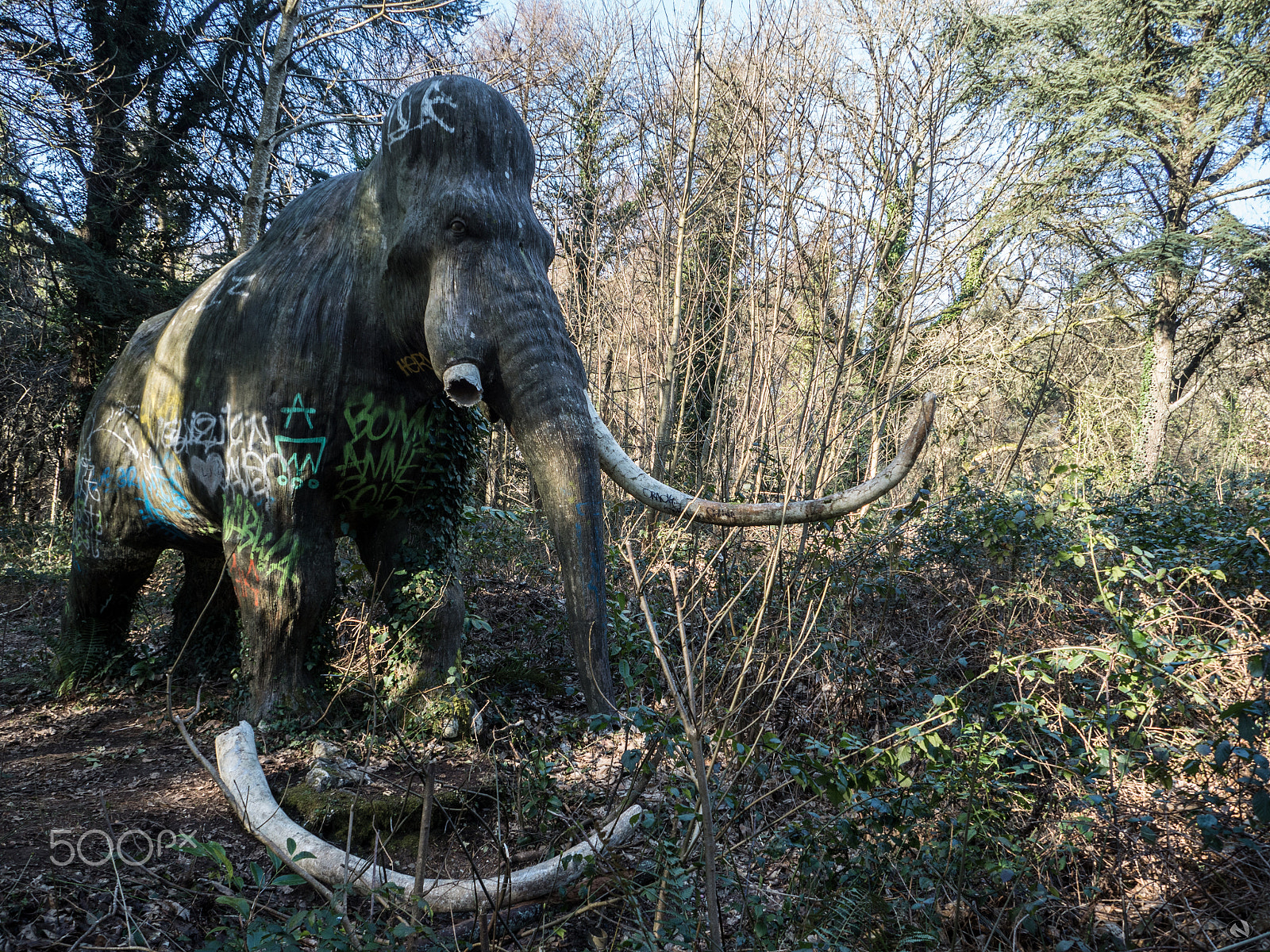 Olympus OM-D E-M5 II sample photo. Abandonned prehistoric park photography