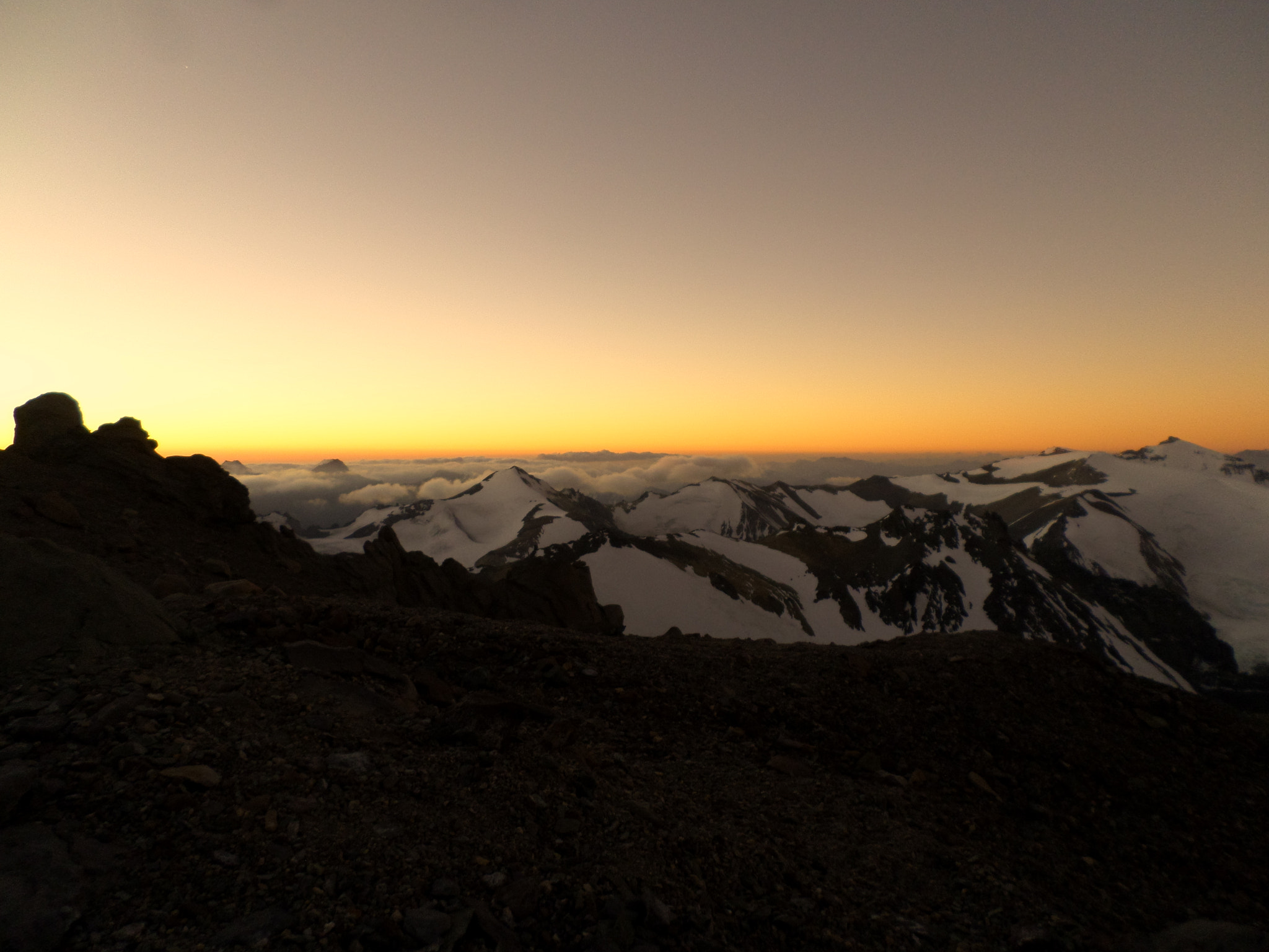 Samsung ST2014F sample photo. Sunset on aconcagua photography