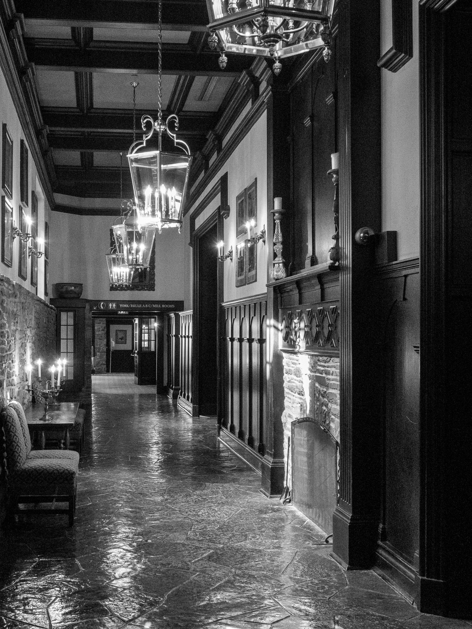 Panasonic Lumix DMC-GX7 sample photo. Old mill toronto - hallway photography