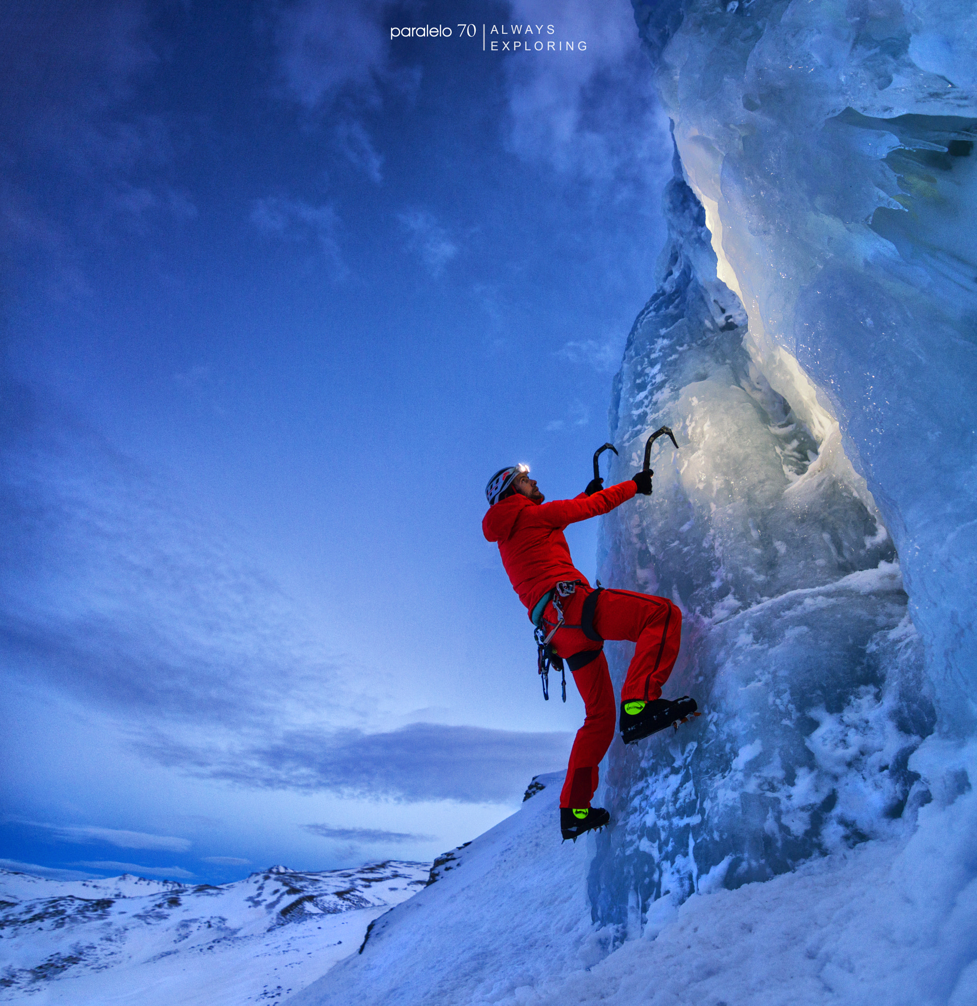 Canon EOS 7D sample photo. Panoramic ice climbing photography