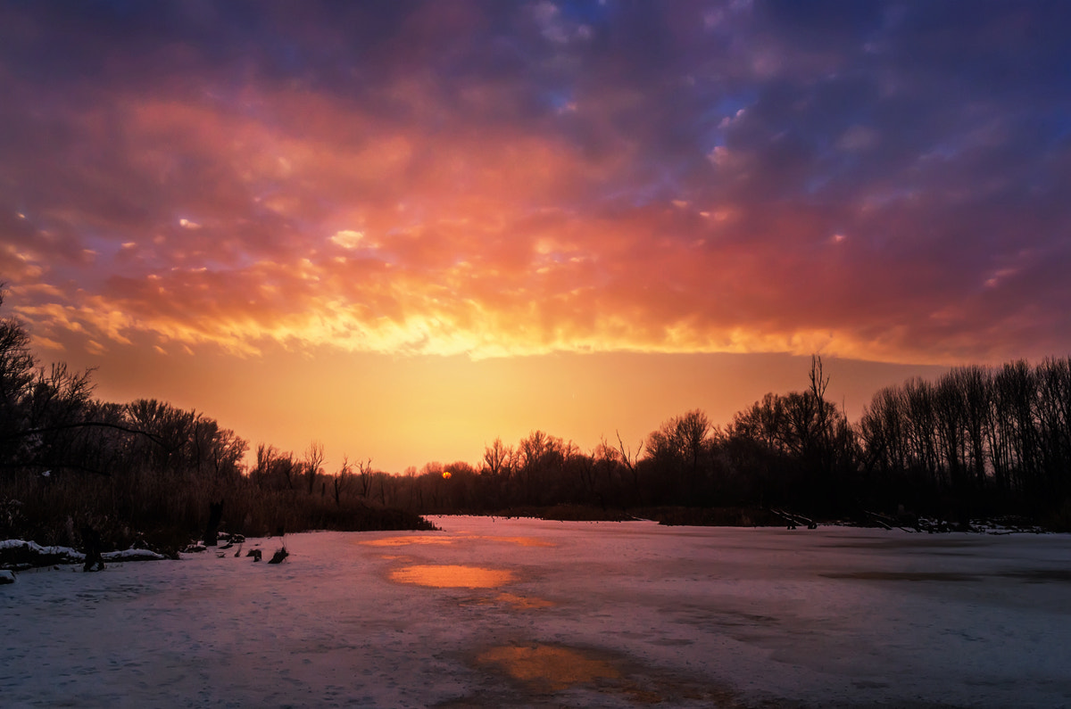Nikon D5100 sample photo. Winter sunset photography
