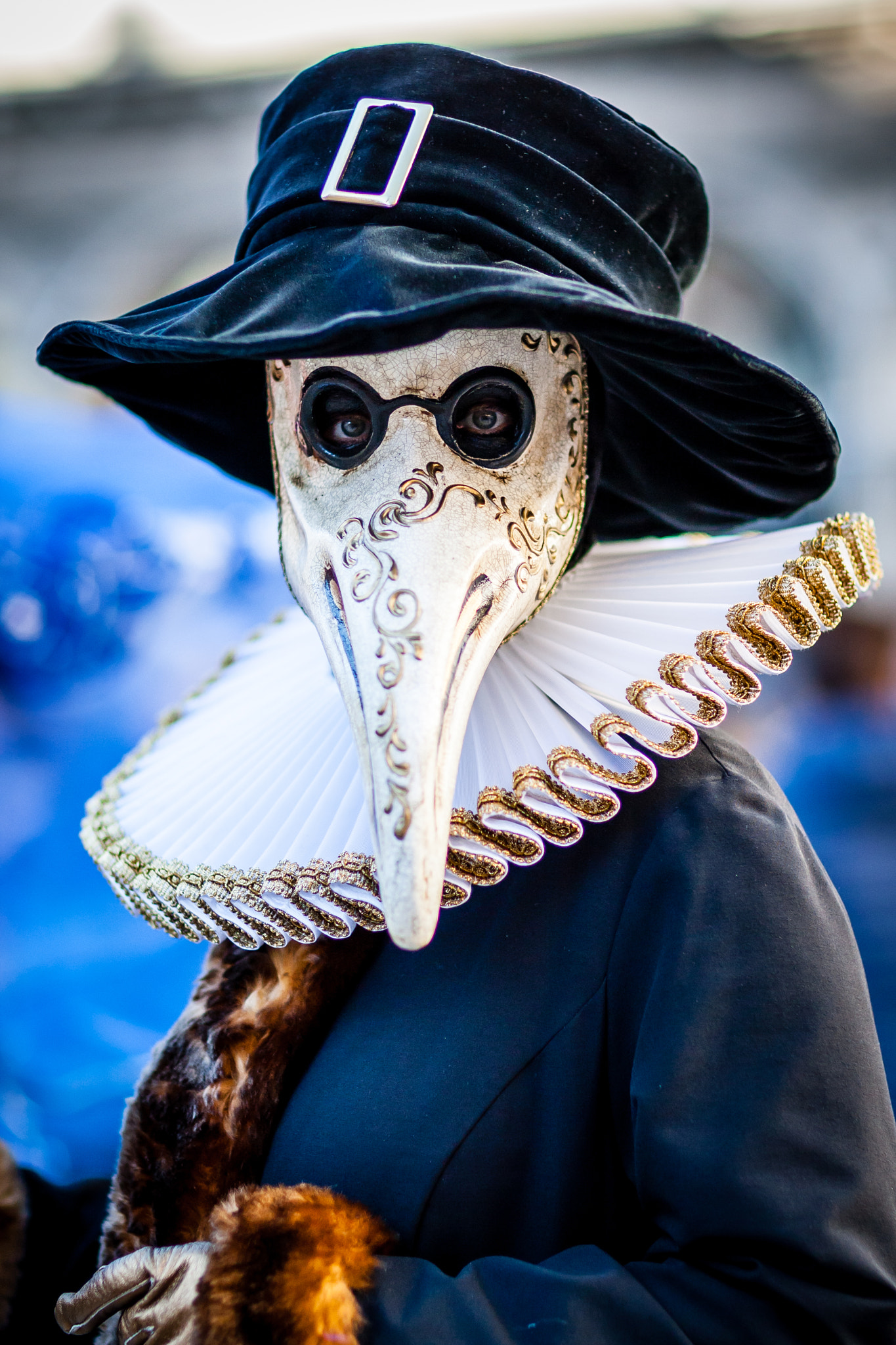 Canon EF 85mm F1.2L II USM sample photo. Plague mask photography
