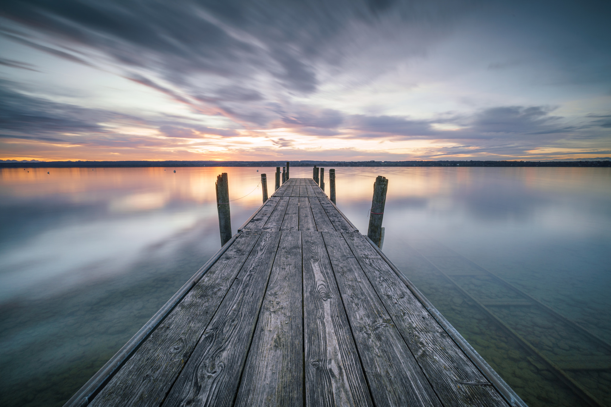 Sony a7R II sample photo. Lake ammersee sunset photography