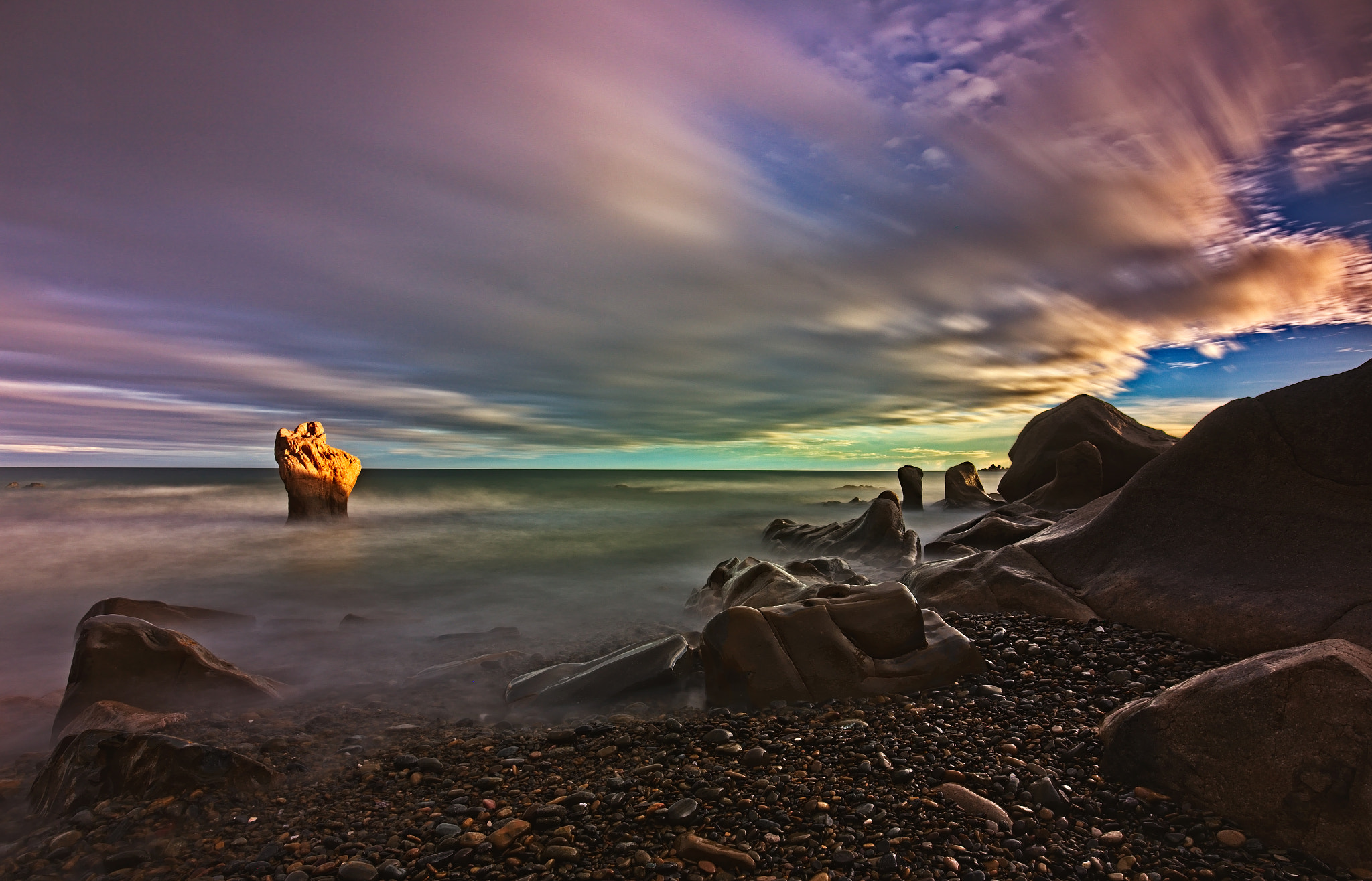 Canon EF 16-35mm F4L IS USM sample photo. Sunset in co thach photography