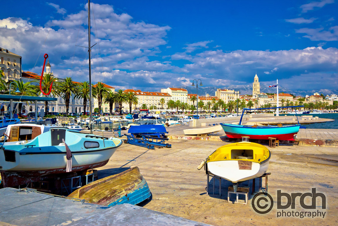 Canon EF-S 10-22mm F3.5-4.5 USM sample photo. City of split harbor and old architecture photography