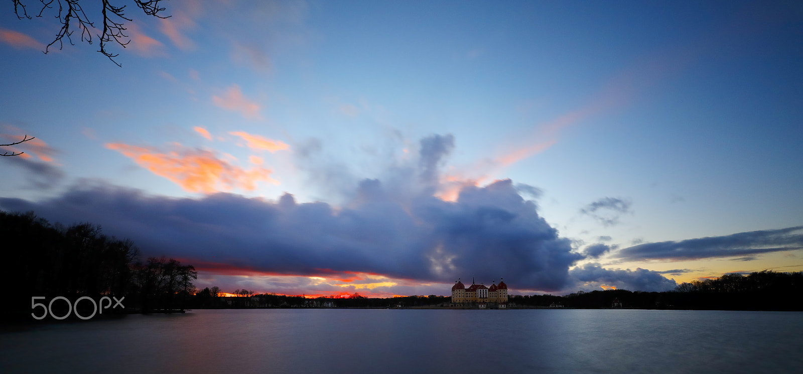 Canon EF 16-35mm F4L IS USM sample photo. Moritzburg at sunset photography