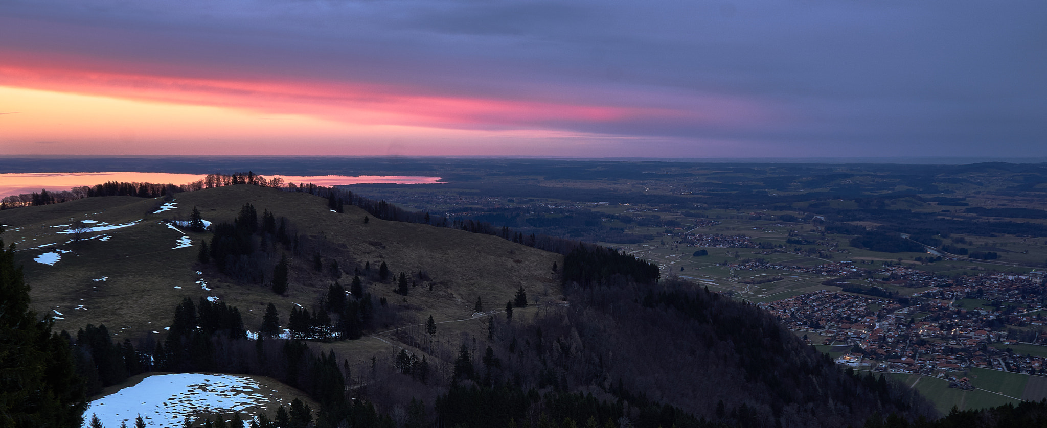 Sony a6000 + Sony E 18-55mm F3.5-5.6 OSS sample photo. Sundown over chiemsee photography