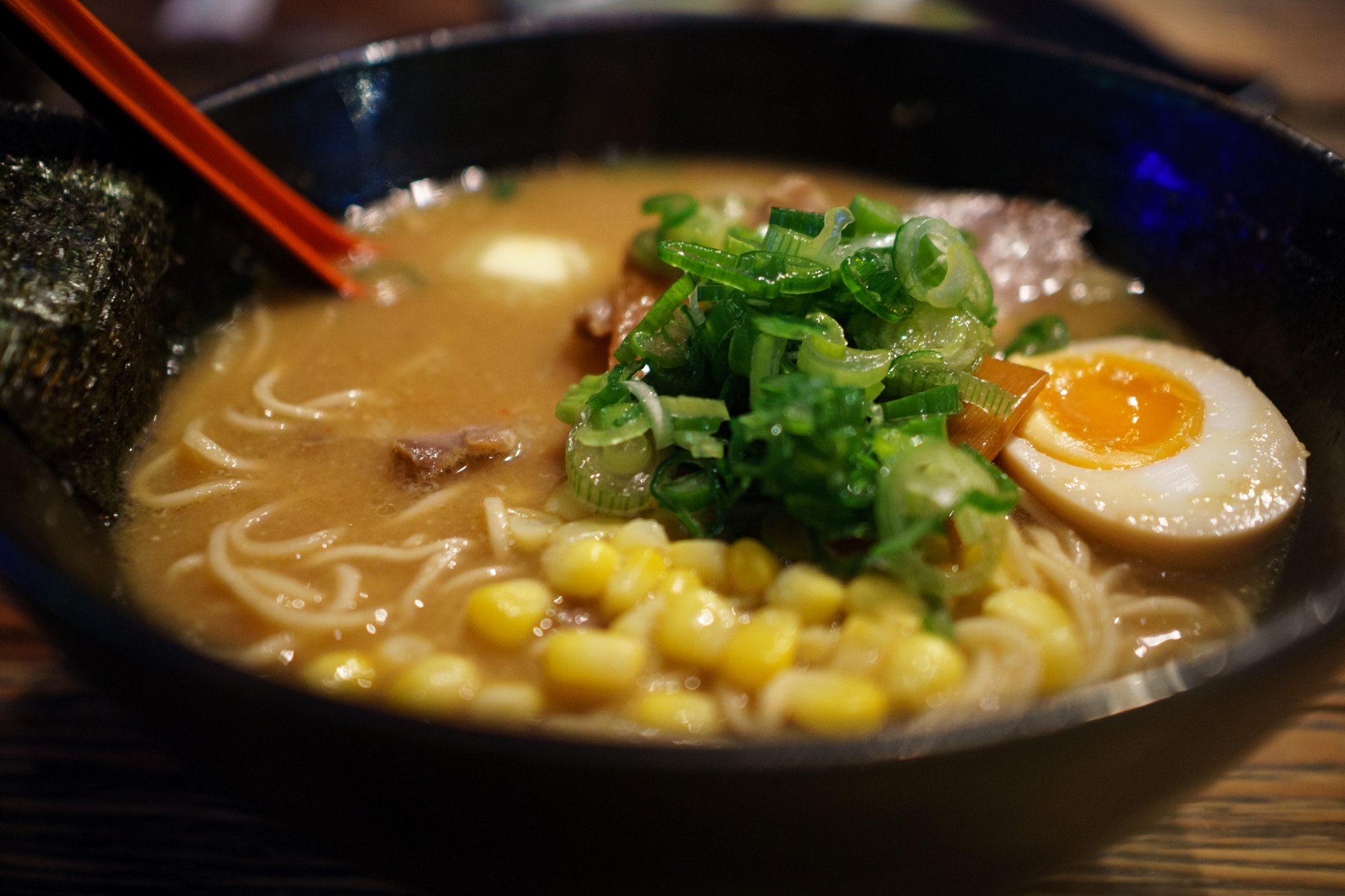 Sony a6000 sample photo. Ramen miso photography