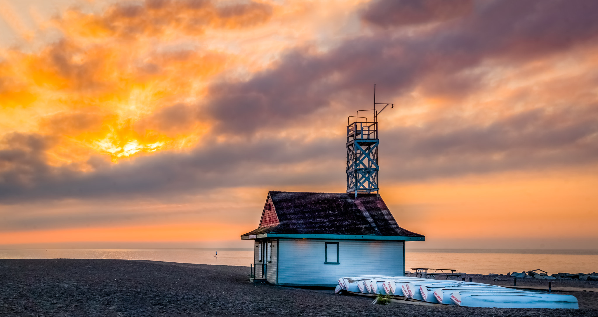 Canon EF 40mm F2.8 STM sample photo. Paddle boarder and leuty at sunrise photography