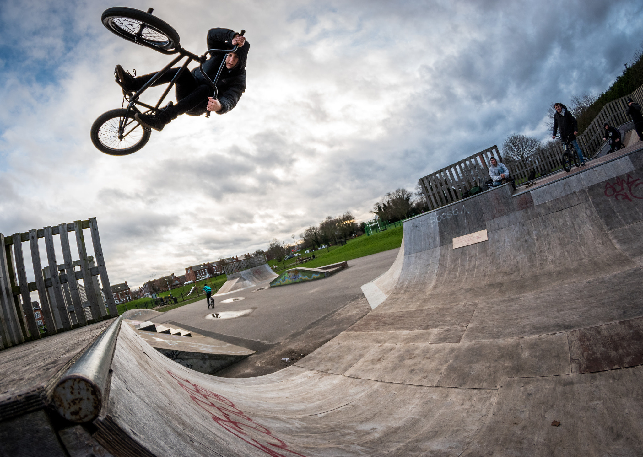 Nikon D5500 + Samyang 8mm F3.5 Aspherical IF MC Fisheye sample photo. Bmx photography