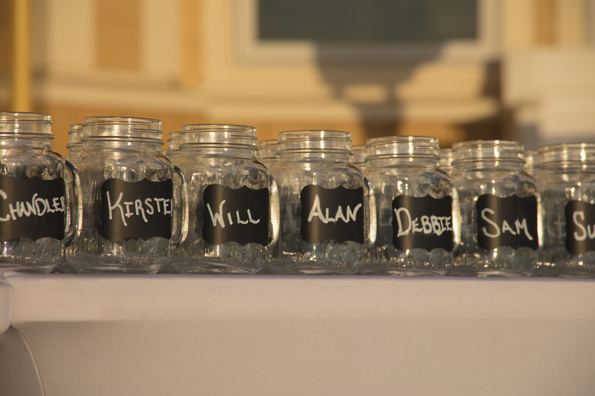 Canon EF 28-200mm F3.5-5.6 USM sample photo. Chalk board glass jars with names photography