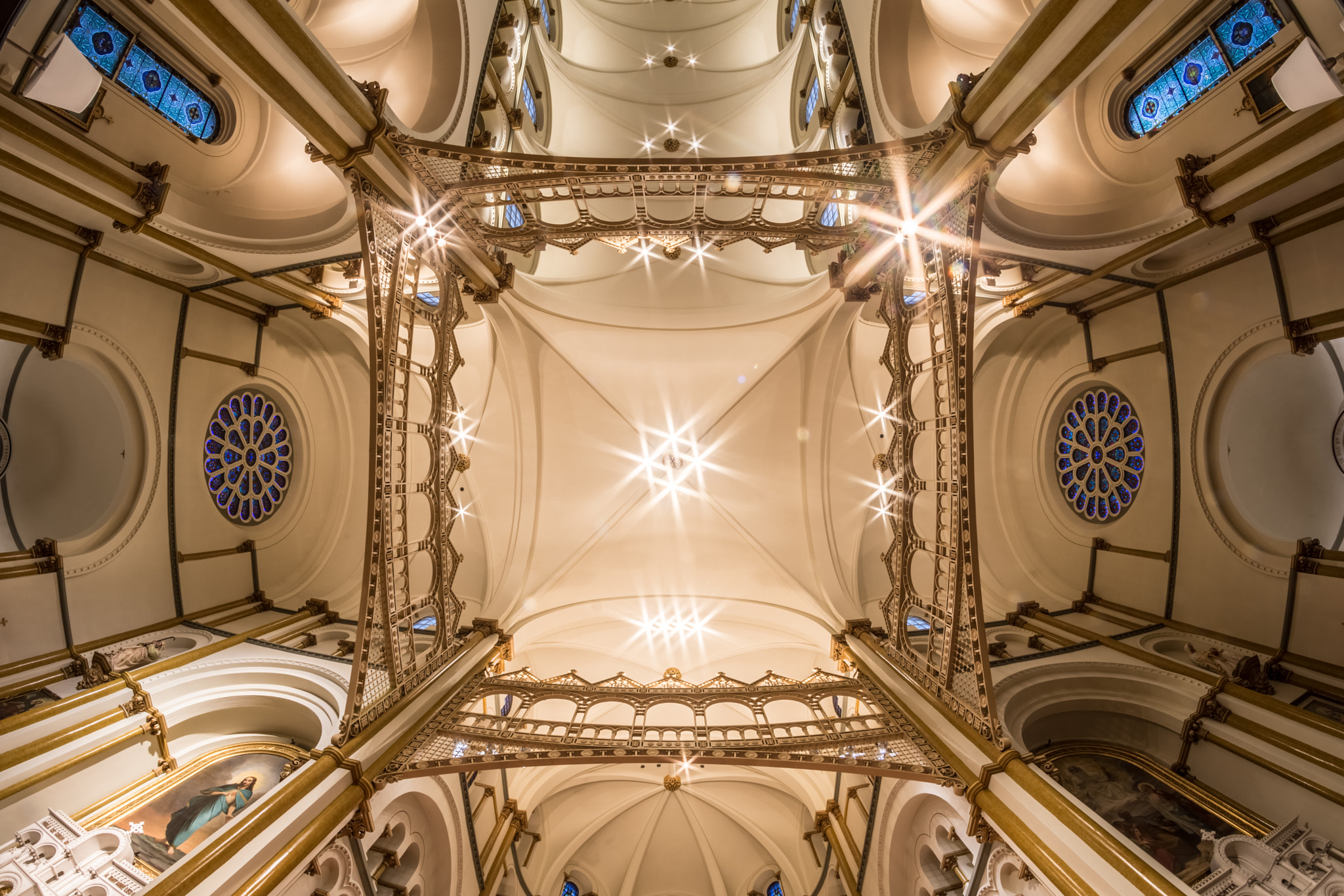 Nikon D7200 + Samyang 8mm F3.5 Aspherical IF MC Fisheye sample photo. Church ceiling photography