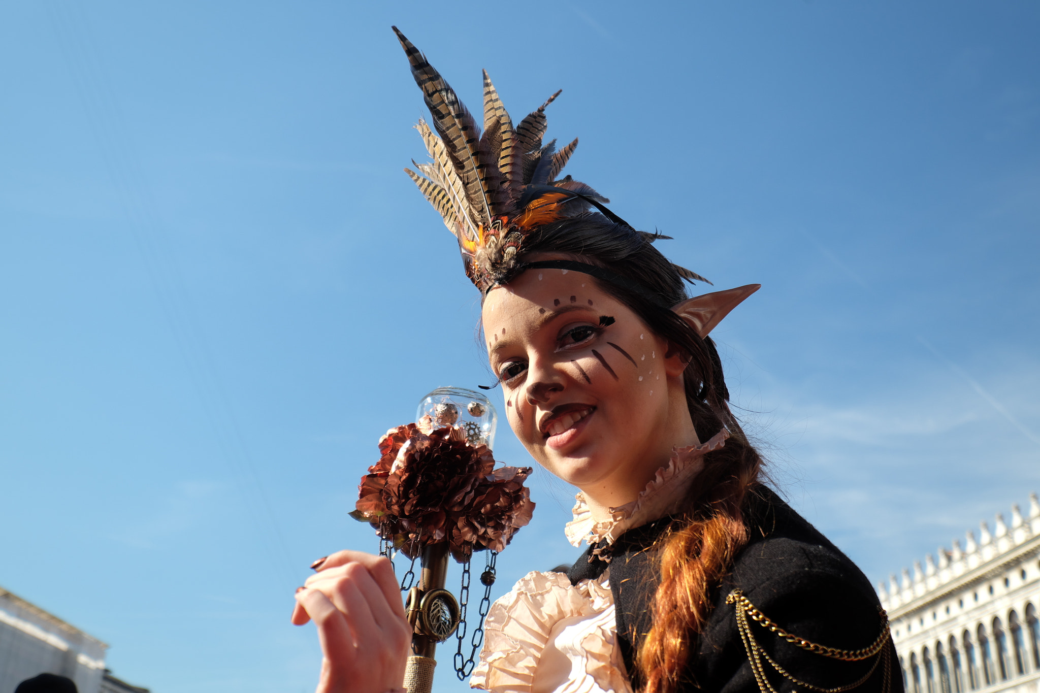 Fujifilm X-E2 + Fujifilm XF 10-24mm F4 R OIS sample photo. Lady something @ venice carnival 2017 photography