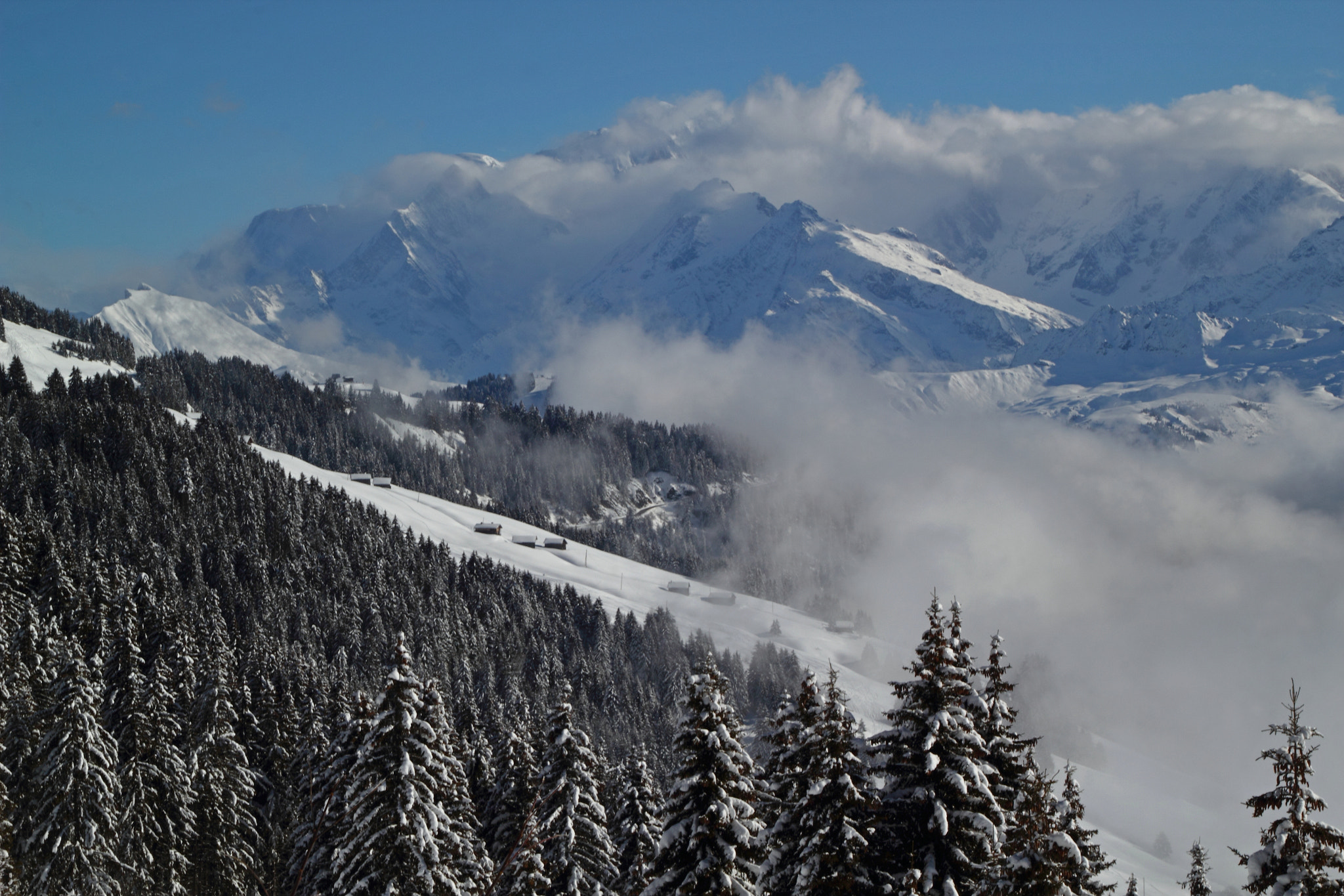 Canon EOS 550D (EOS Rebel T2i / EOS Kiss X4) sample photo. Skiable field of les saisies 11 photography