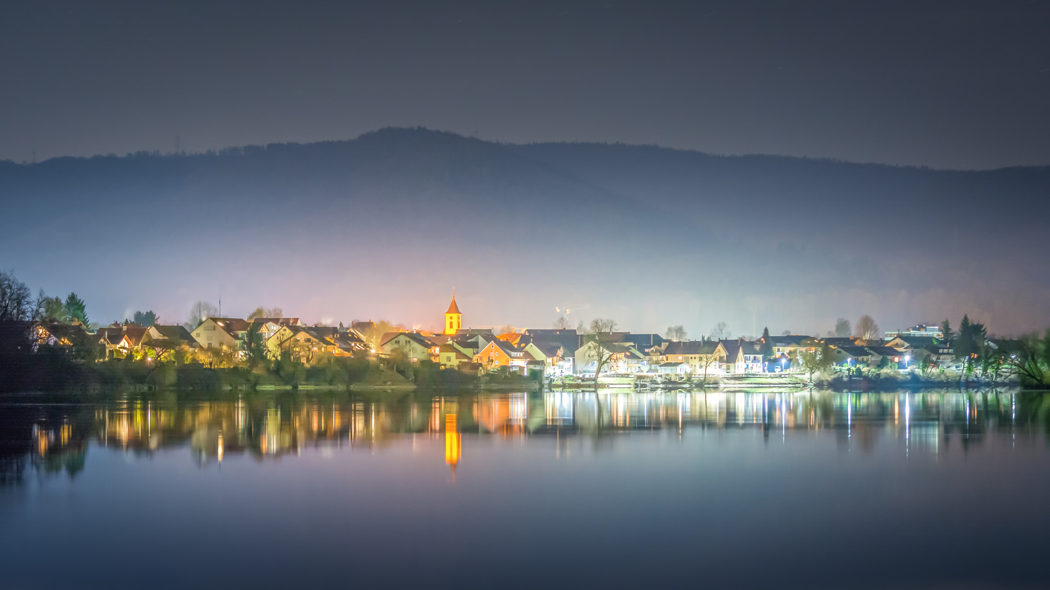 Nikon D5200 + Sigma 70-200mm F2.8 EX DG OS HSM sample photo. Wallbach at night photography