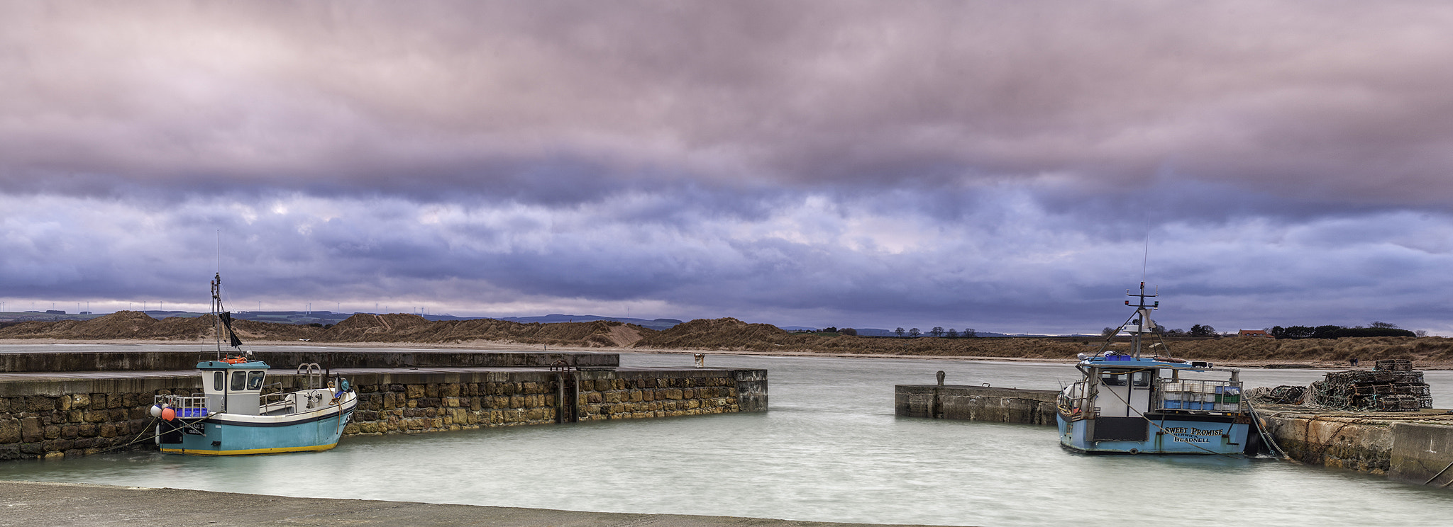 Canon EF 28-135mm F3.5-5.6 IS USM sample photo. Beadnell pano photography