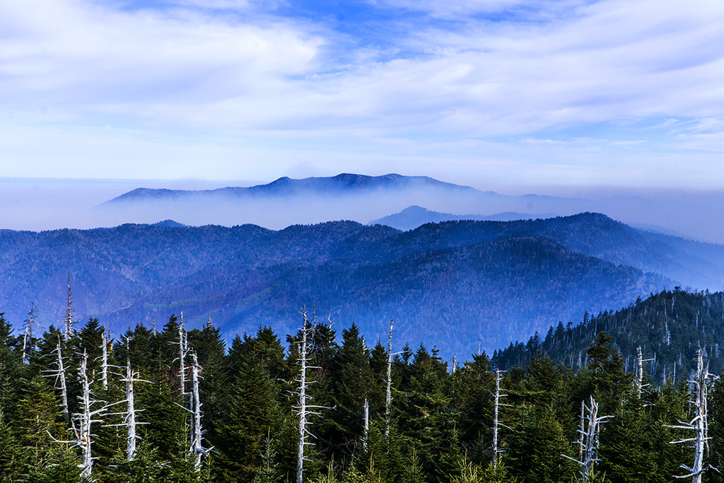 Sony a6000 sample photo. Smoky mountain from klingsman tower photography