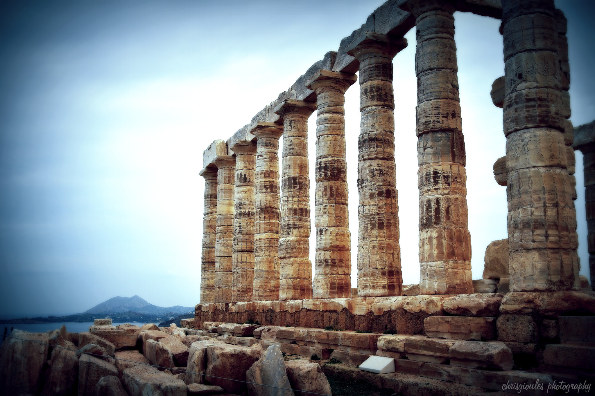 Nikon D5500 sample photo. Sounion, temple of poseidon photography