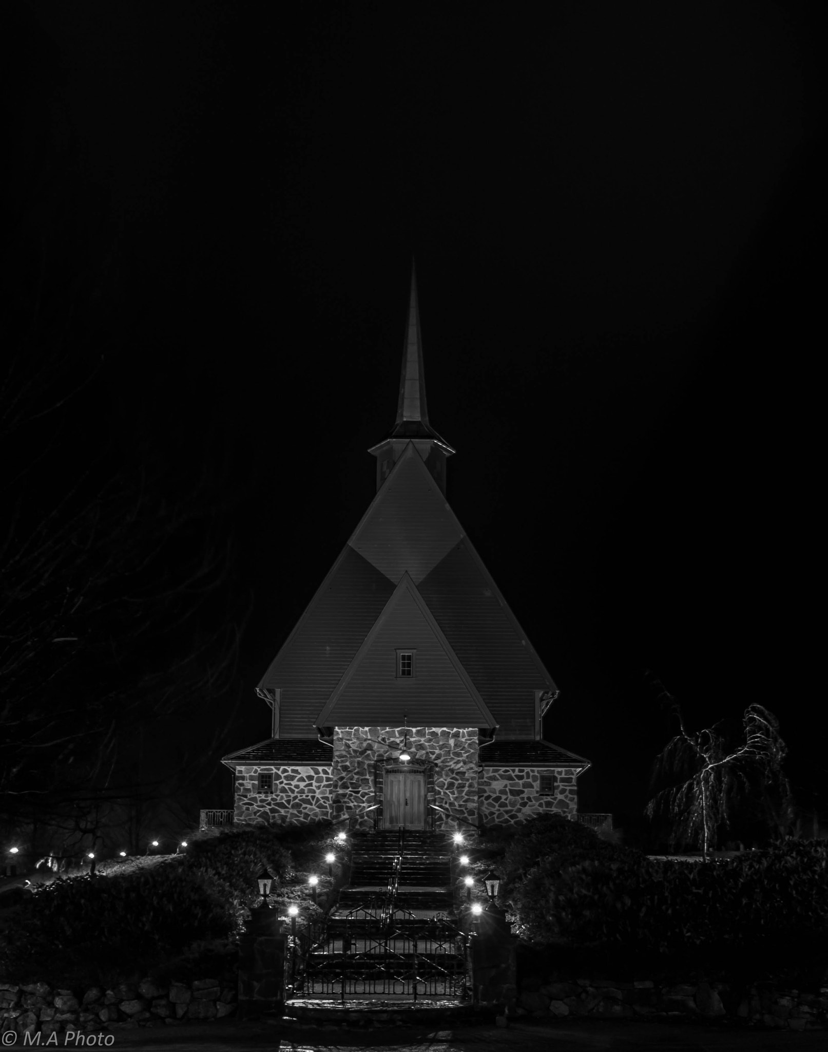 Nikon D300 sample photo. Julabygda chapel (b&w) photography
