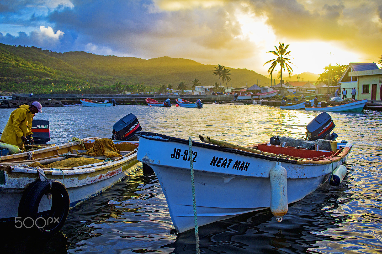 Canon EF-S 24mm F2.8 STM sample photo. Fishing village at sunset photography