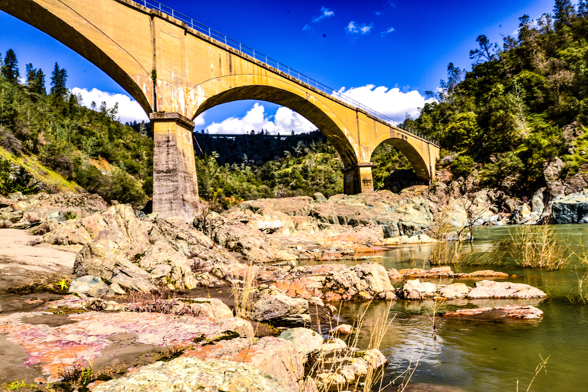 Nikon D3100 sample photo. Old quarry rail road bridge at the north fork of the american river, auburn, ca photography