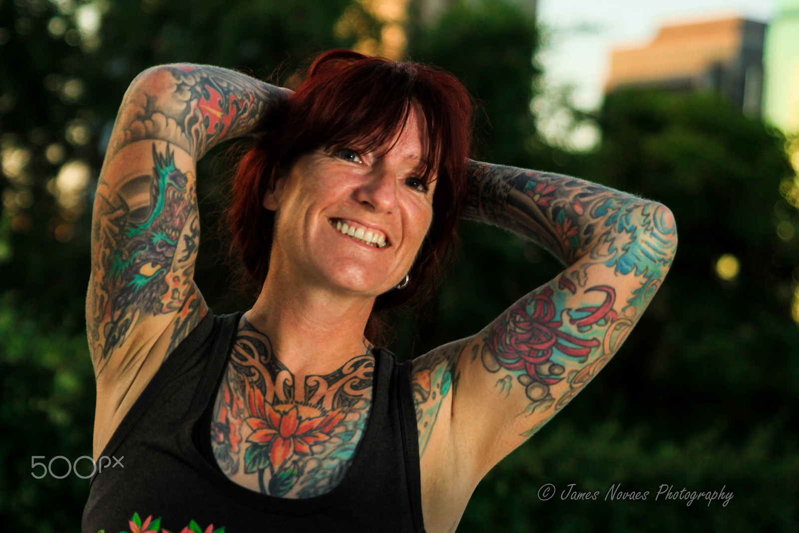 Canon EOS 60D + Sigma 24-70mm F2.8 EX DG Macro sample photo. Tattooed woman photography