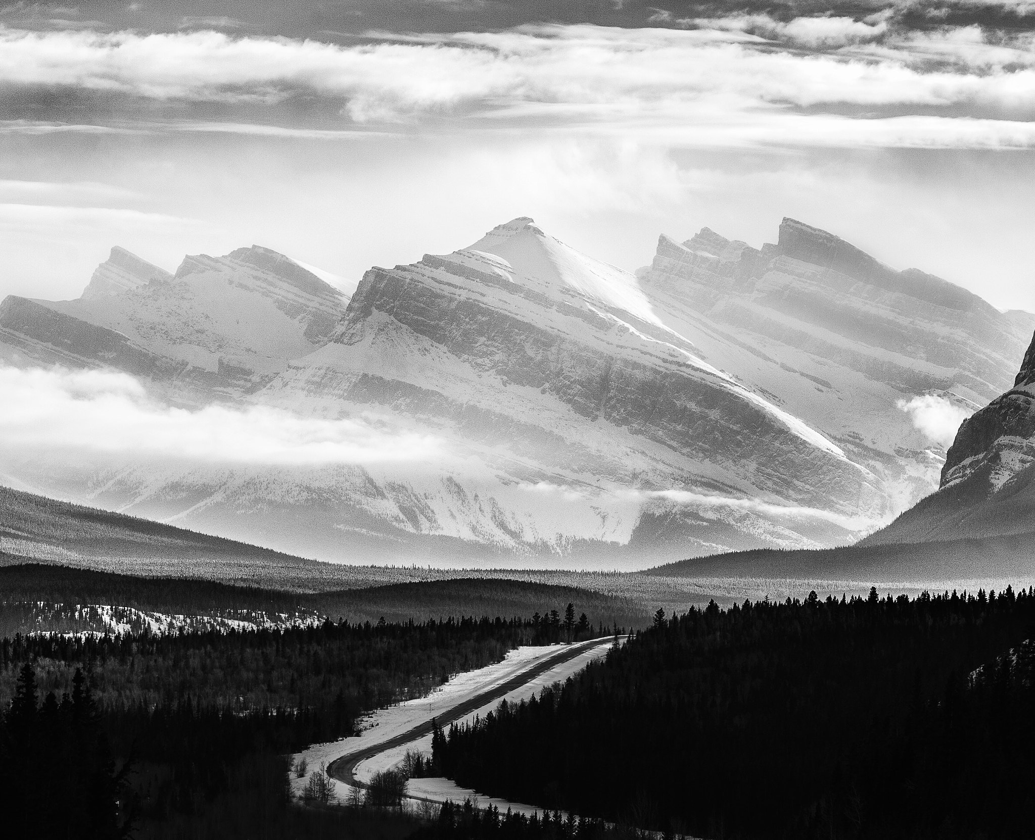 Nikon D4 sample photo. Nordegg road. white goat wilderness. alberta. photography