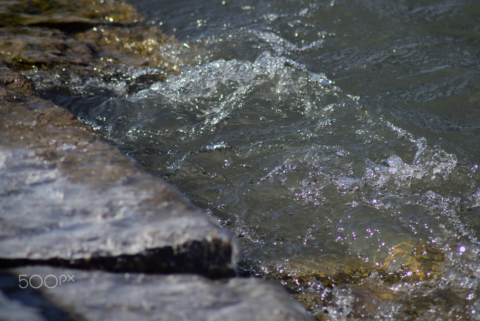 Tamron AF 70-300mm F4-5.6 Di LD Macro sample photo. Water on the rocks photography