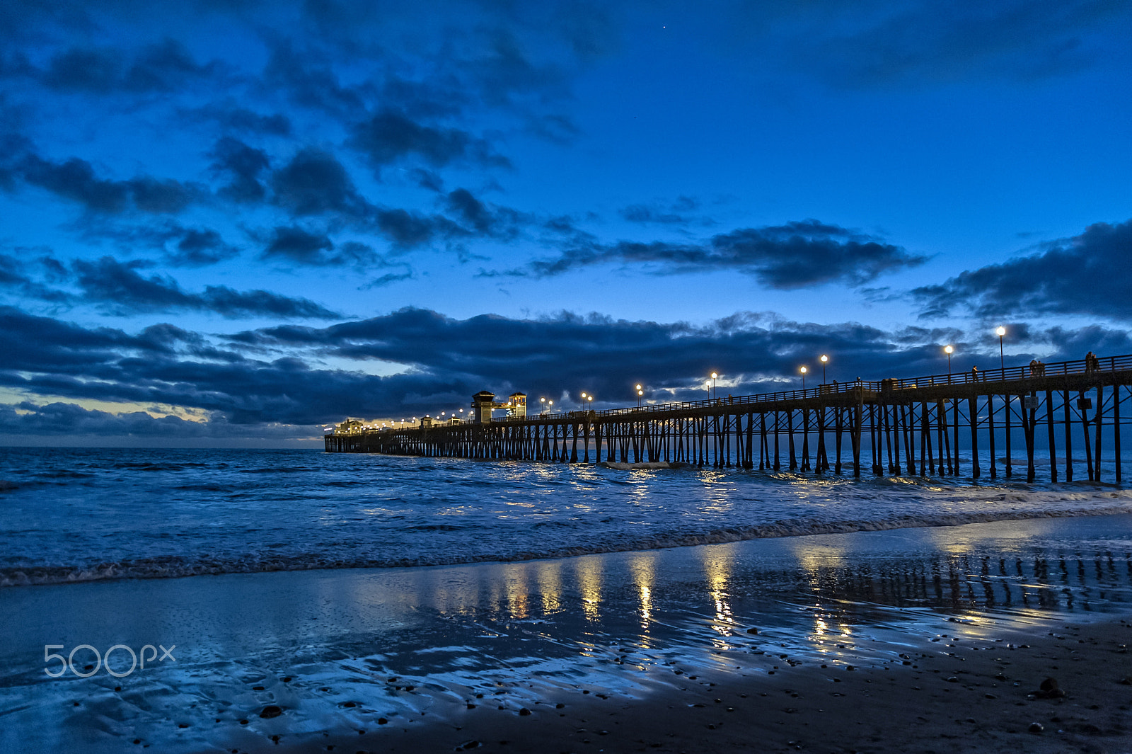 Nikon D700 sample photo. Twilight at the oceanside pier - february 26, 2017 photography