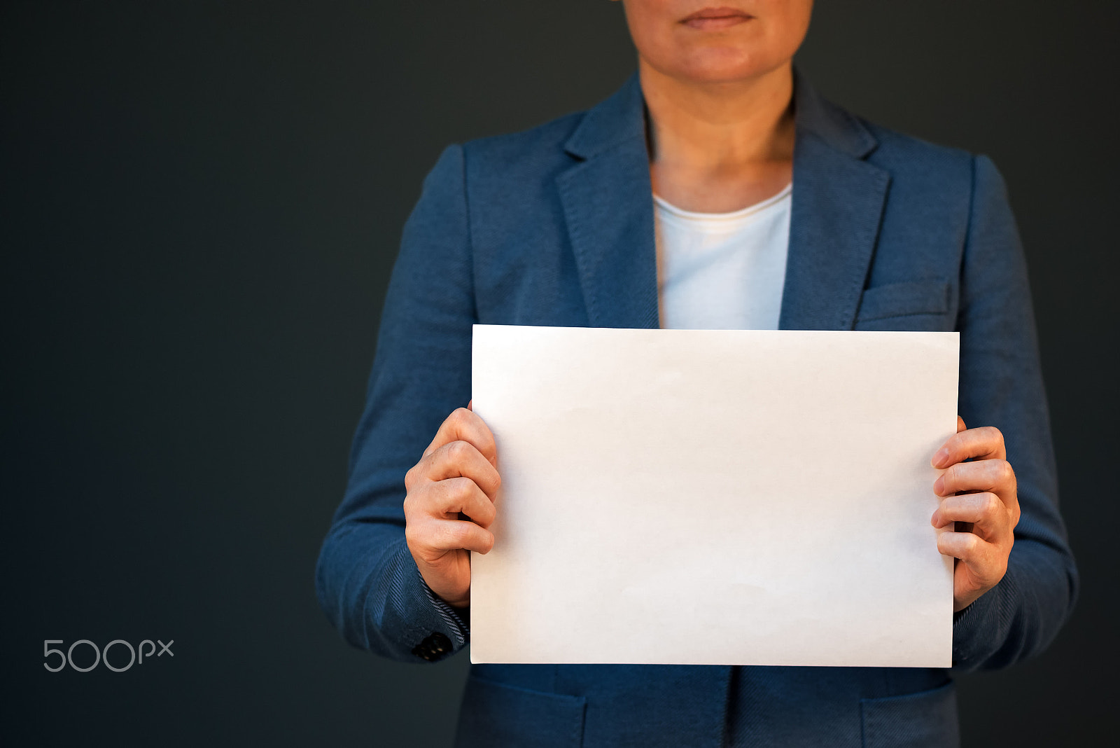 Nikon AF-S Micro-Nikkor 105mm F2.8G IF-ED VR sample photo. Business woman holding blank document paper photography