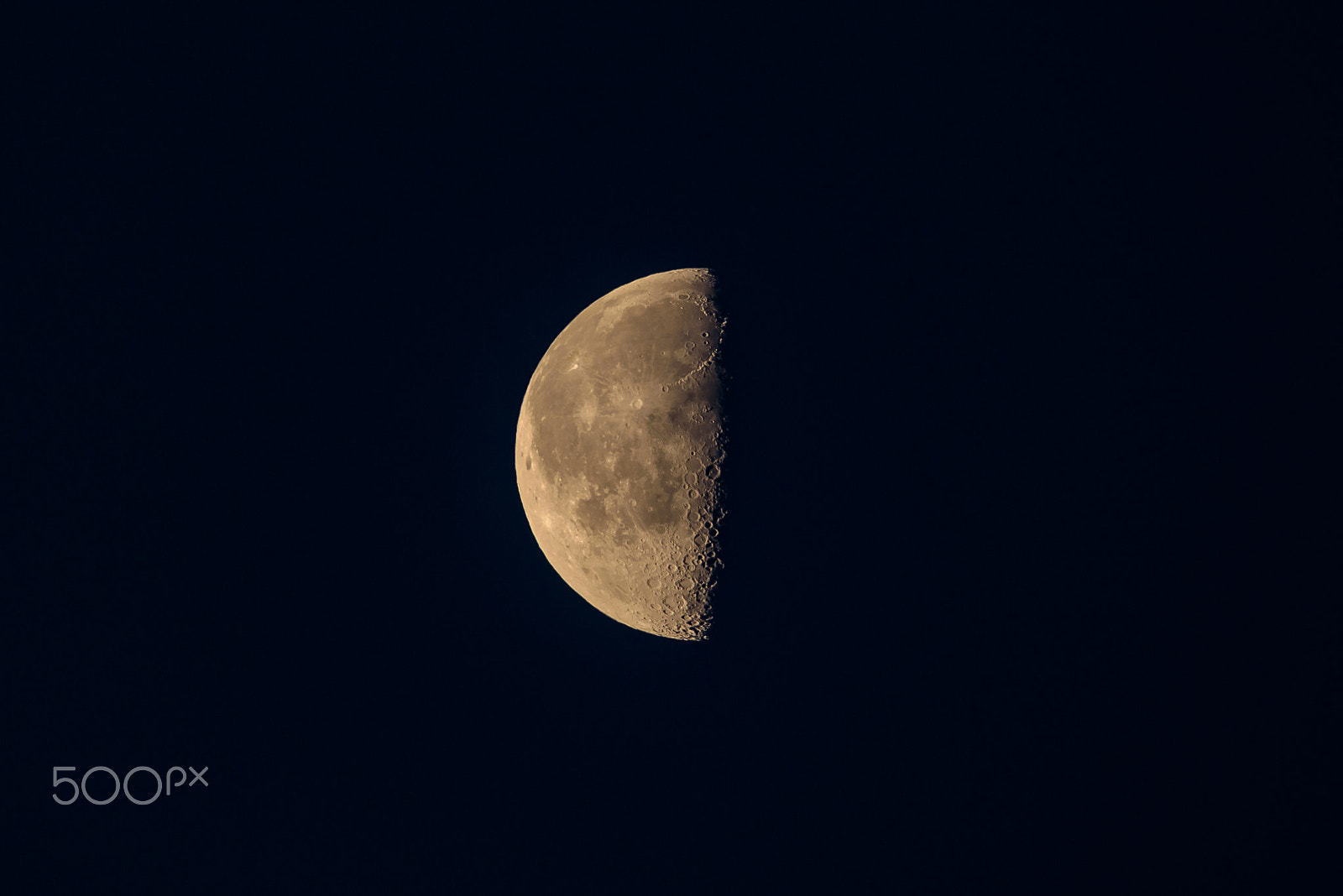 Nikon D810 sample photo. 50% moon photography