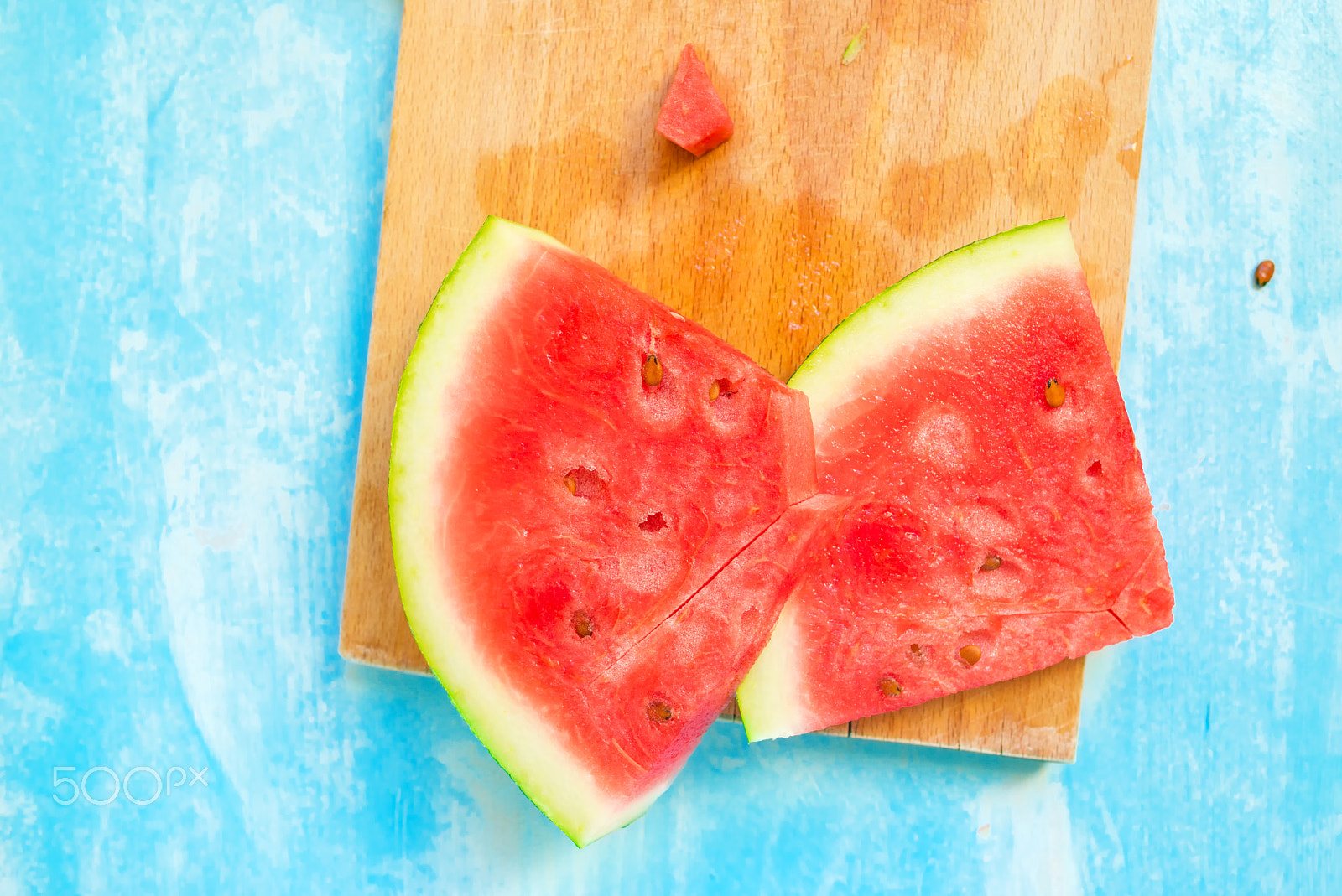 Nikon D600 + Sigma 35mm F1.4 DG HSM Art sample photo. Sweet watermelon slices, top view photography