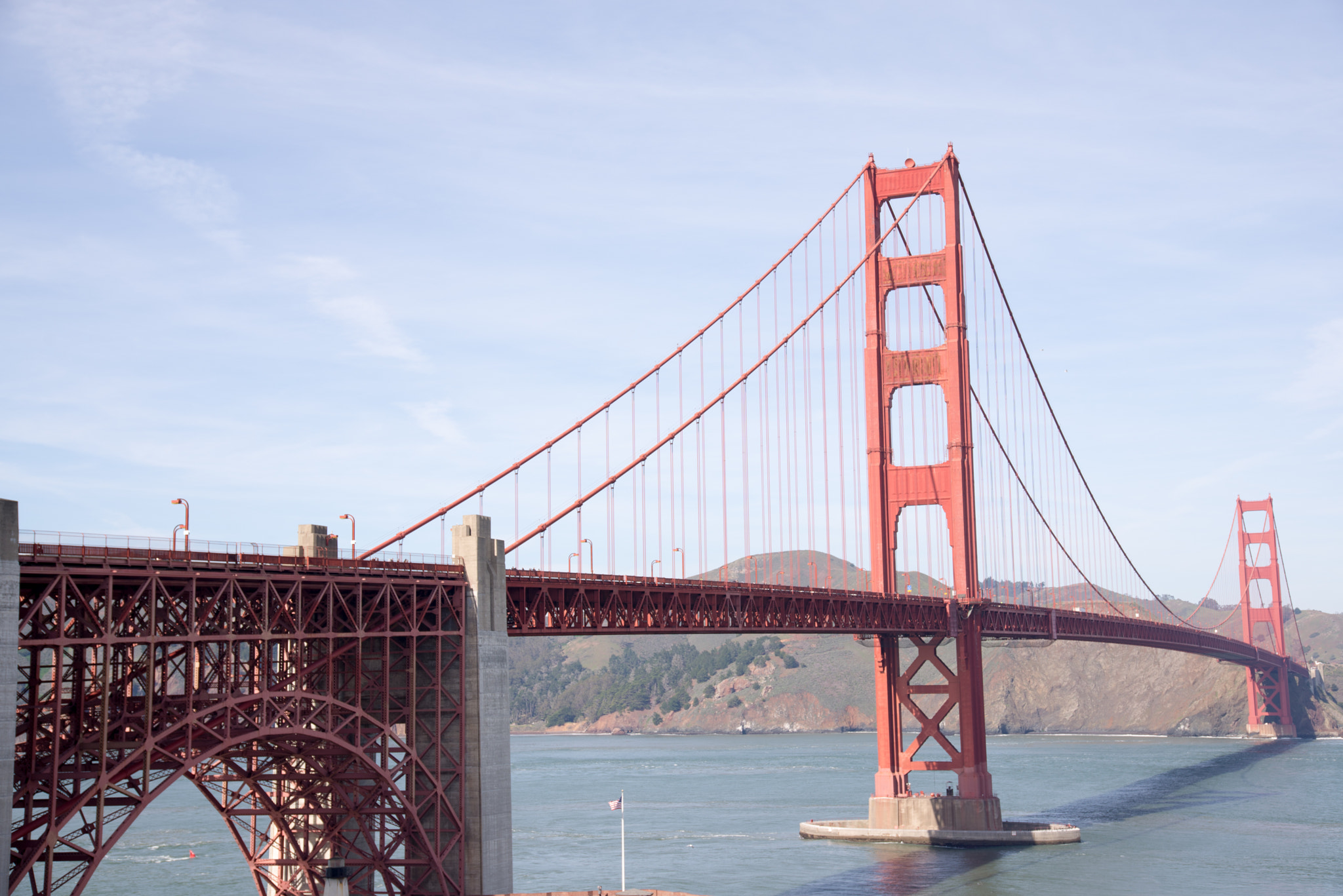 Nikon D600 + Sigma 24-105mm F4 DG OS HSM Art sample photo. Cycling over the golden gate bridge photography