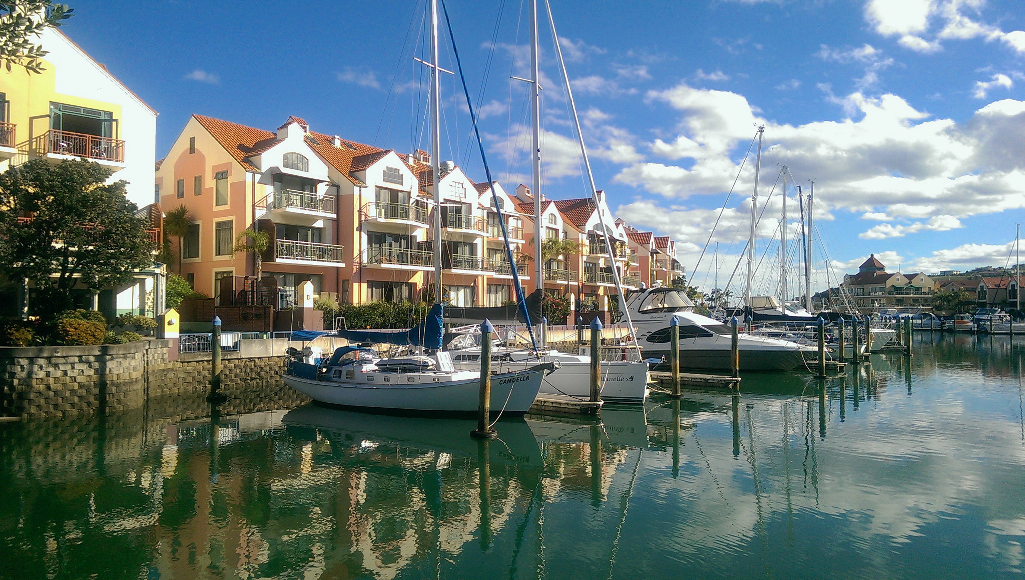 HTC ONE MINI sample photo. Moored boats in canal photography