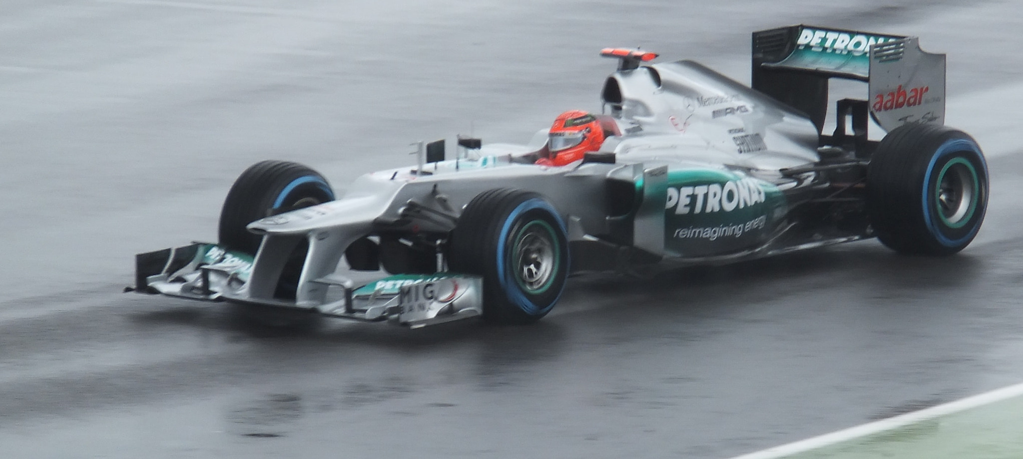 Fujifilm FinePix F550EXR sample photo. Michael schumacher mercedes silverstone photography