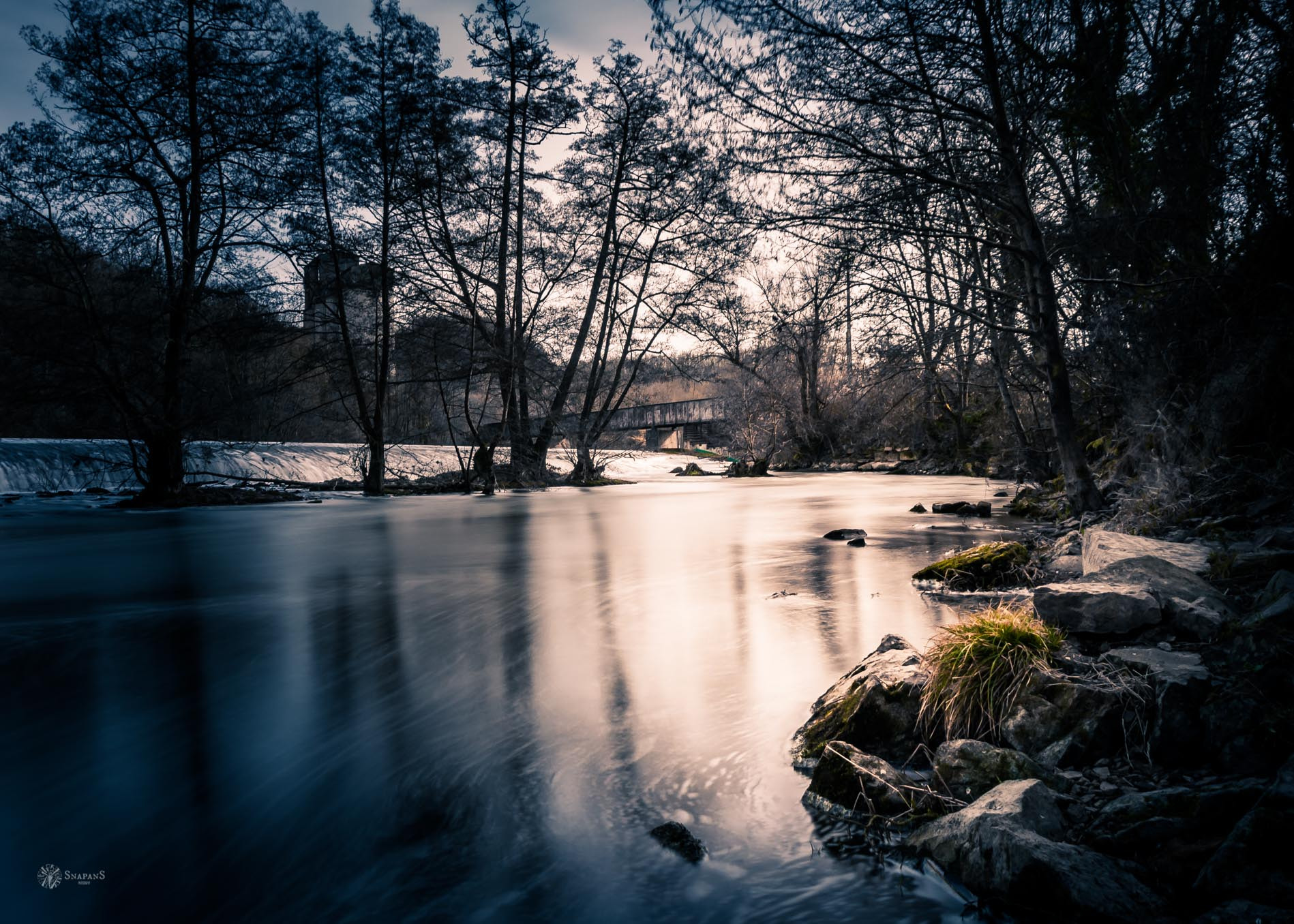 Nikon D5000 sample photo. Frozen effect on river photography