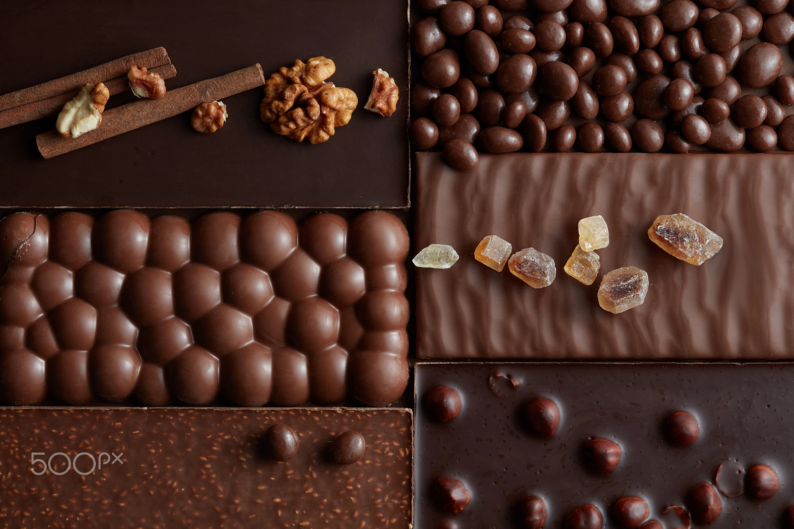 Canon EOS 5DS R sample photo. Chocolate bars of different sorts closeup photography